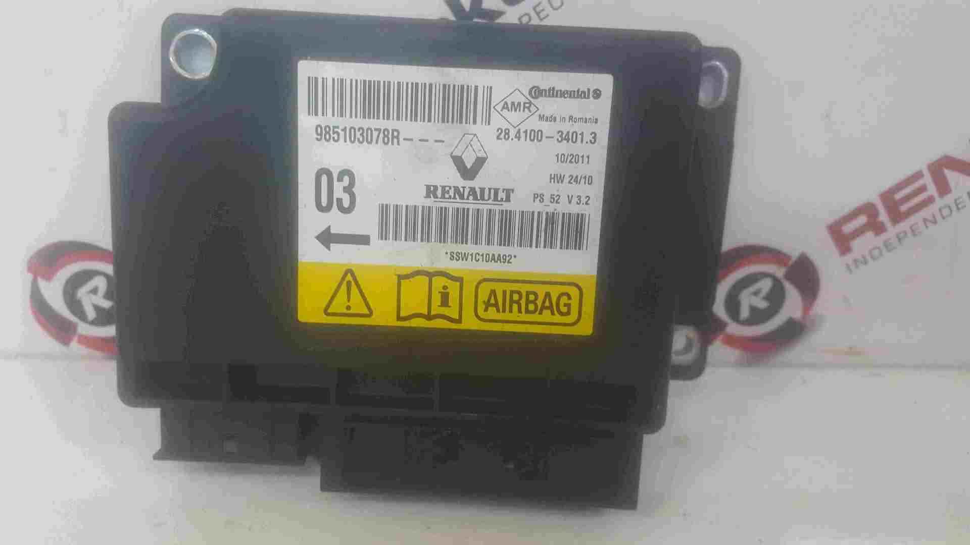 Thumb 2 Renault Megane MK3 2008-2014 Airbag Module Computer 985103078R