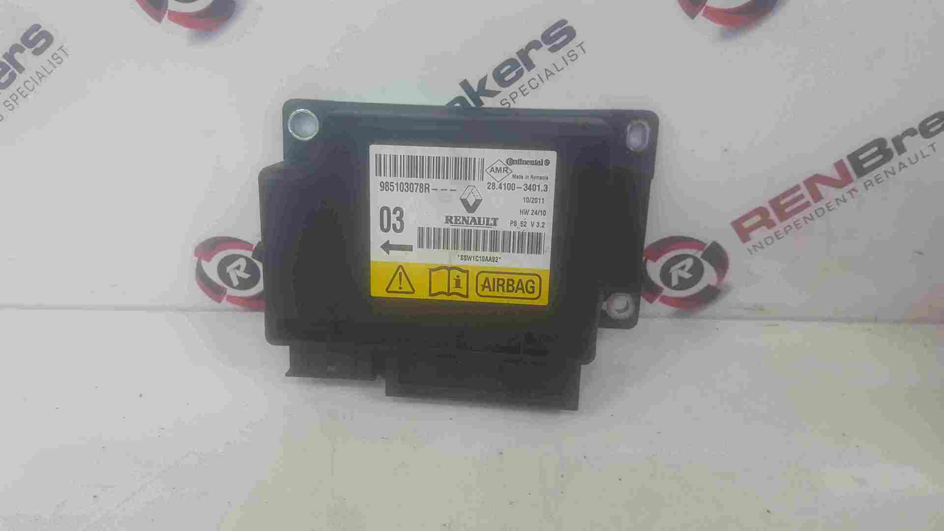 Thumb 3 Renault Megane MK3 2008-2014 Airbag Module Computer 985103078R