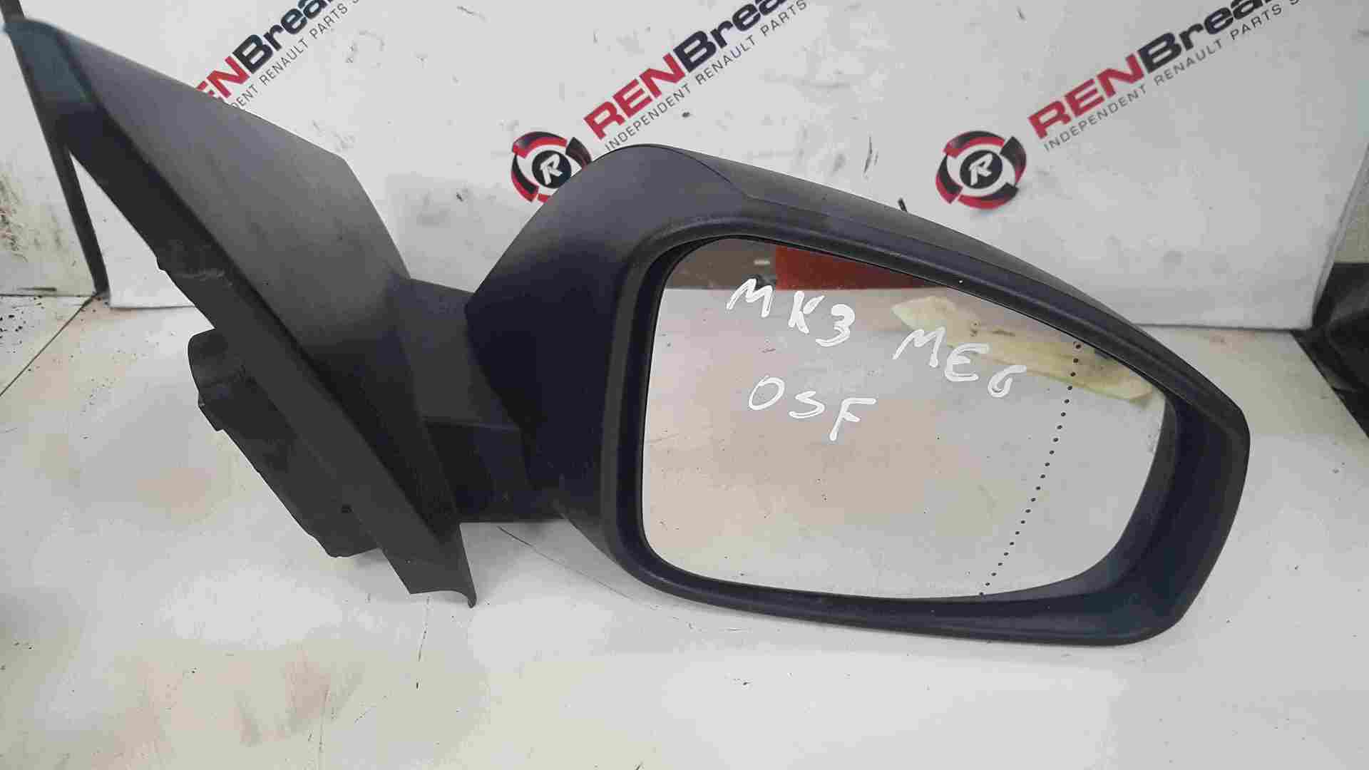Thumb 3 Renault Megane MK3 2008-2014 Drivers OS Wing Mirror Plain Black