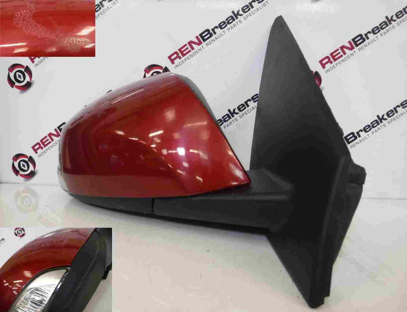 Renault Megane MK3 2008-2014 Drivers OS Wing Mirror Red TENNJ