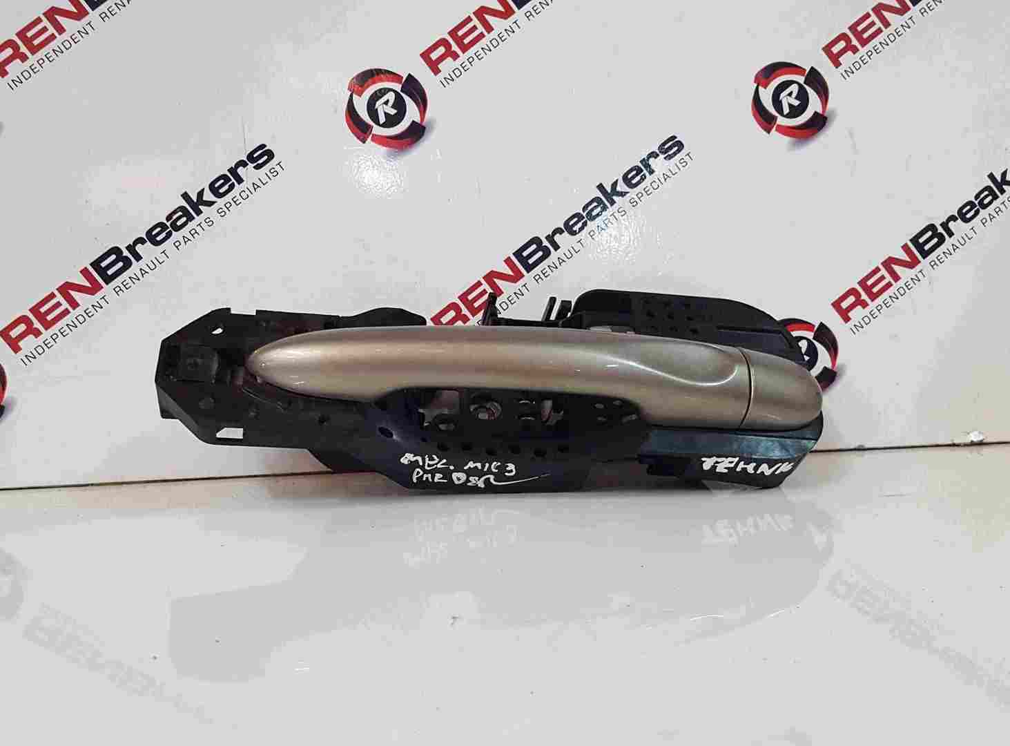 Renault Megane MK3 2008-2014 Drivers OSR Rear Exterior Door Handle Beige TEHNK