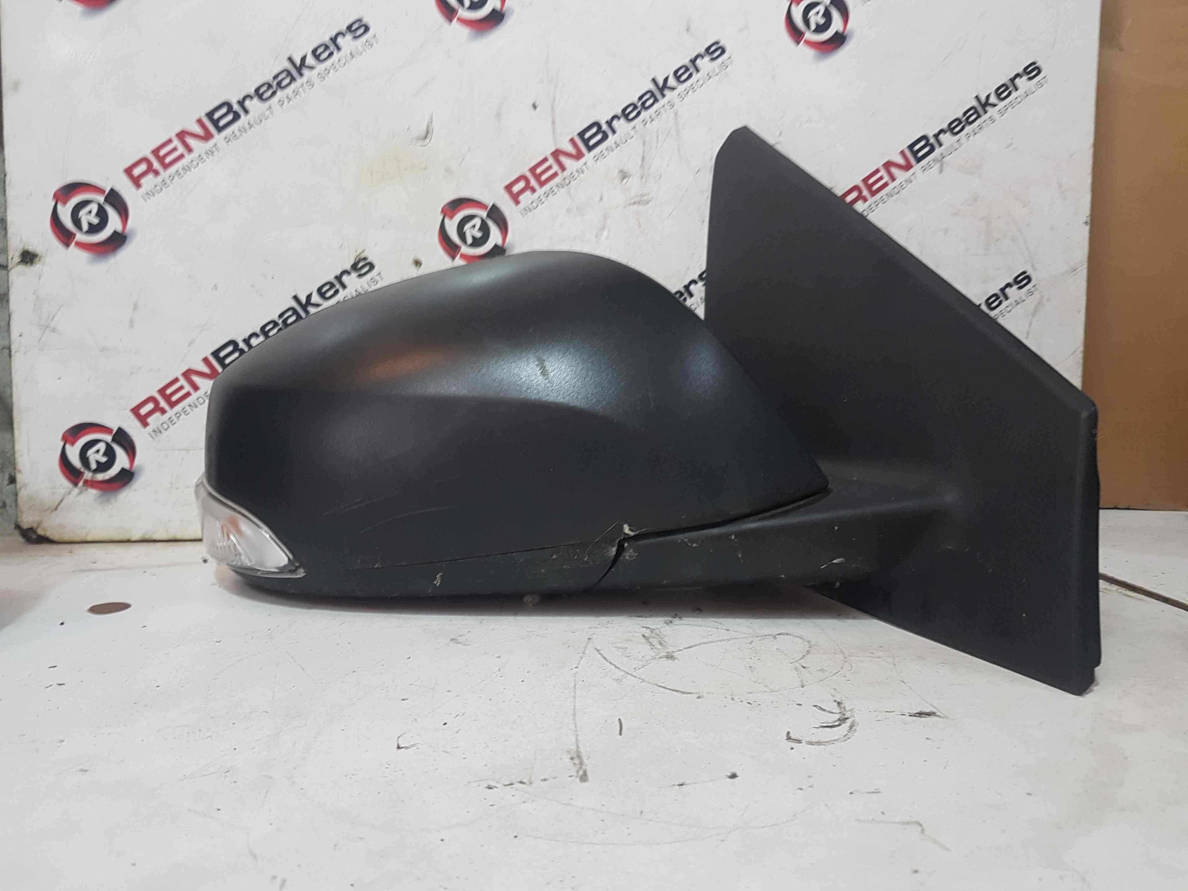 Renault Megane MK3 2008-2014 Drivers Os Wing Mirror Black 