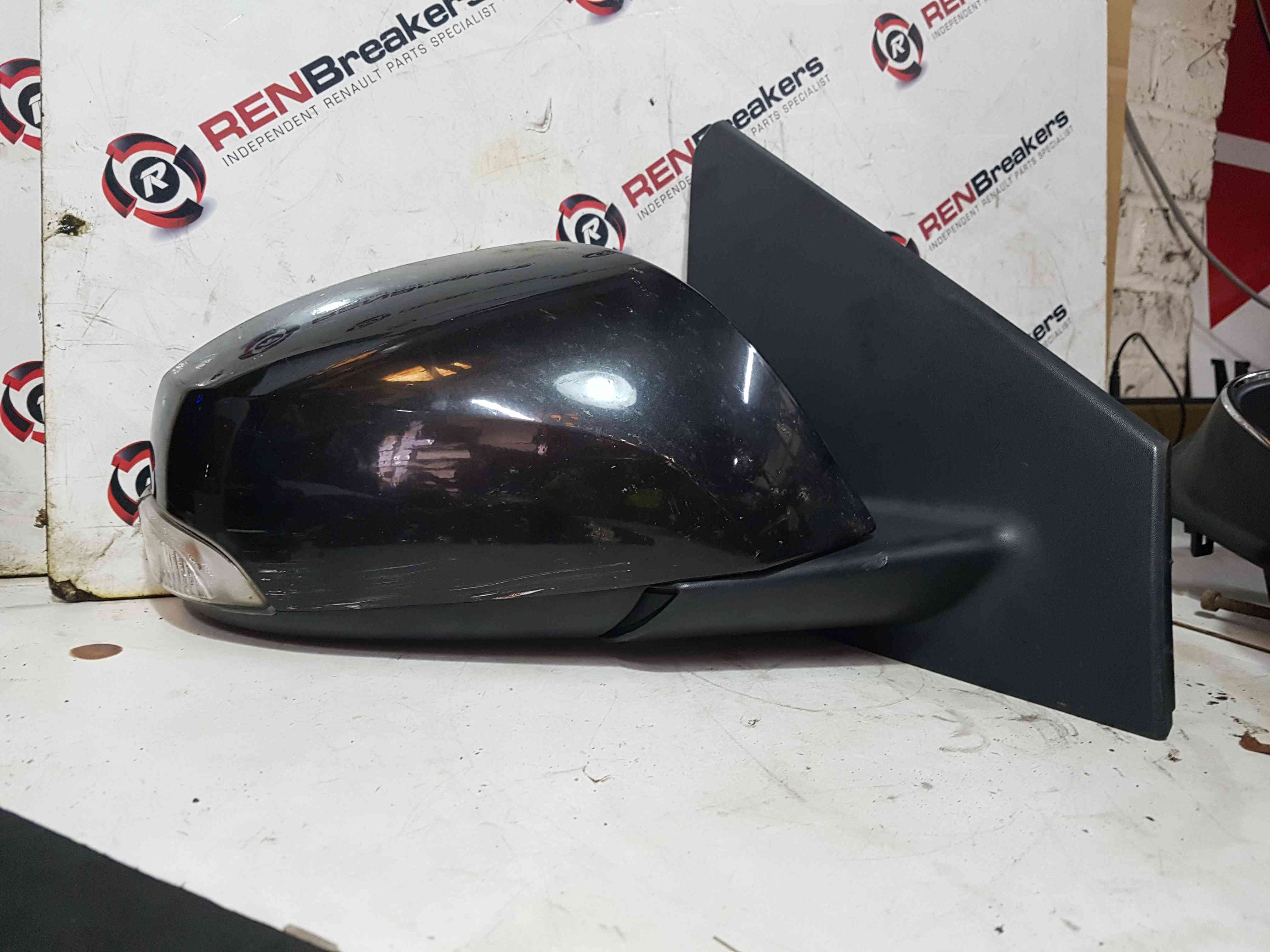 Thumb 2 Renault Megane MK3 2008-2014 Drivers Os Wing Mirror Black 676 ELECTRIC