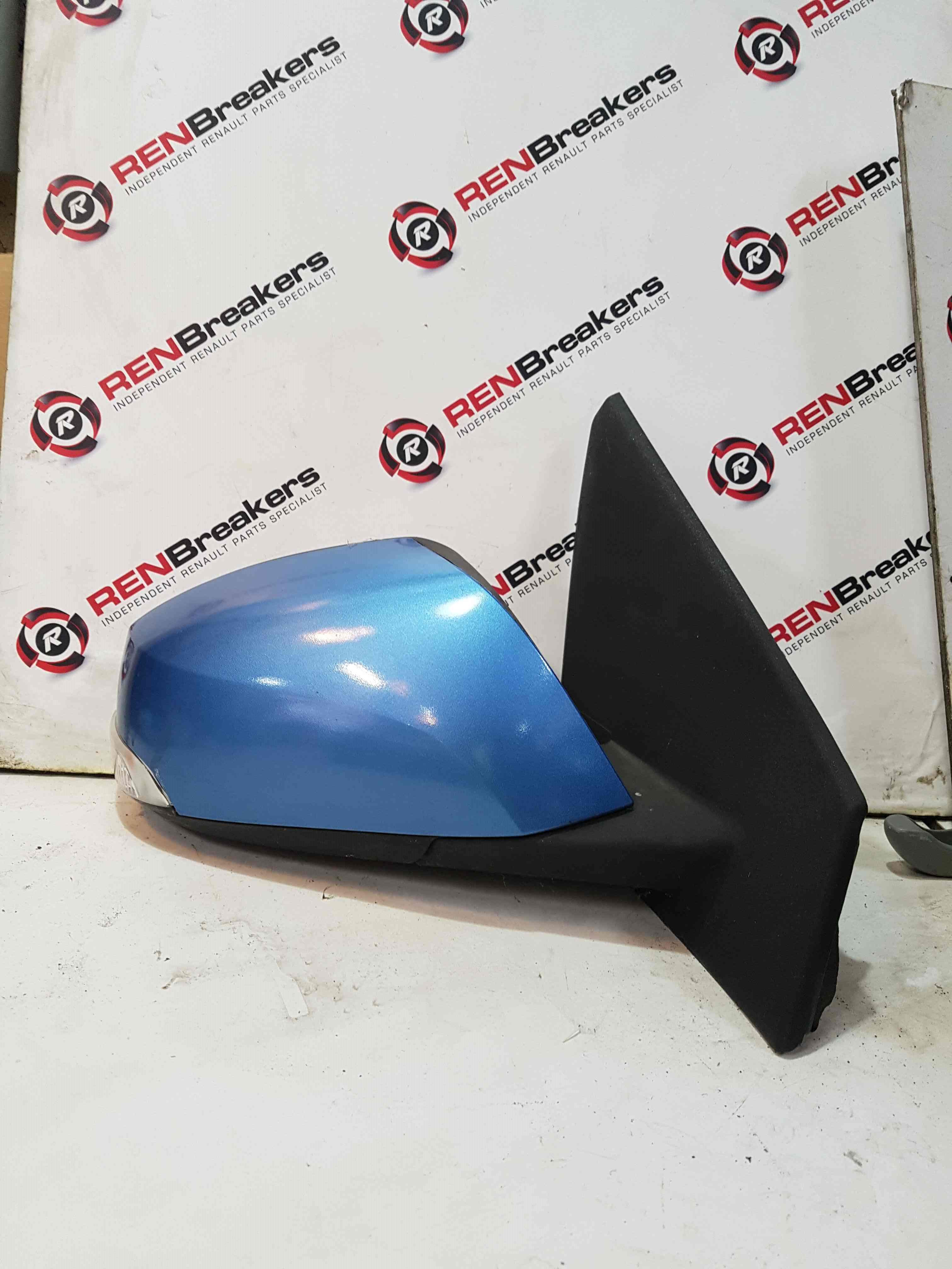 Renault Megane MK3 2008-2014 Drivers Os Wing Mirror Blue Terpb Damaged