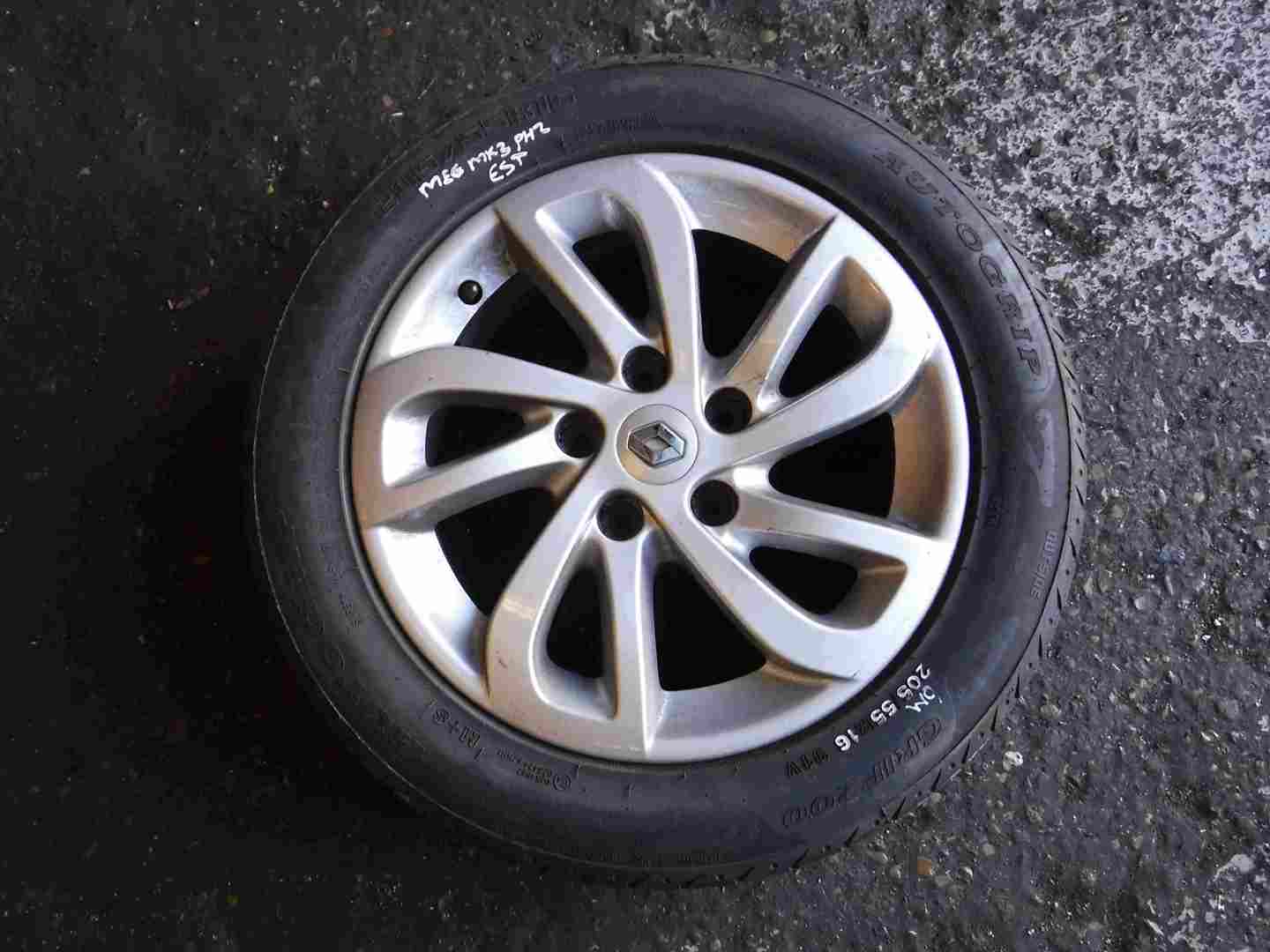 Renault Megane MK3 2008-2014 Kaleido Alloy Wheel + Tyre 205 55 16 inch 6mm