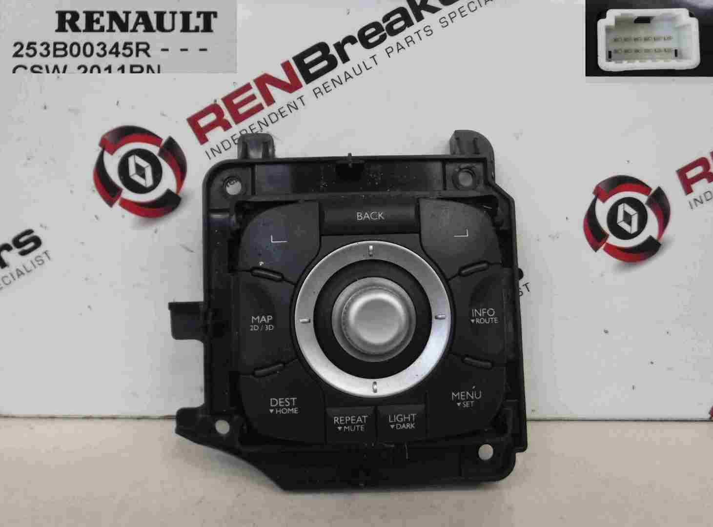 Renault Megane MK3 2008-2014 Multi Media Centre Control Switch Unit 253B00345R