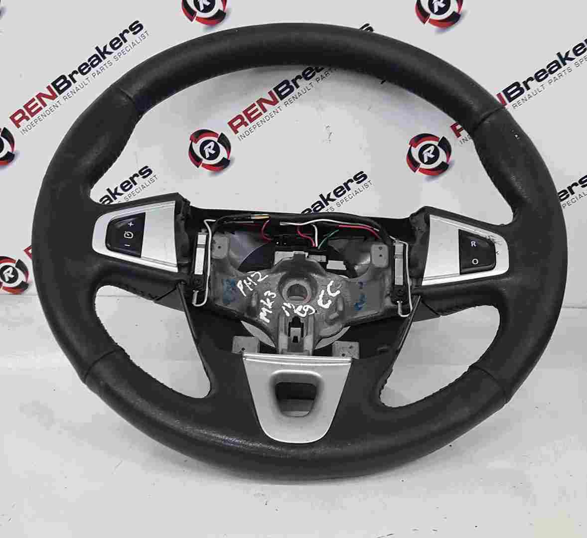 Renault Megane MK3 2008-2014 Steering Wheel Cruise Control Silver Trims