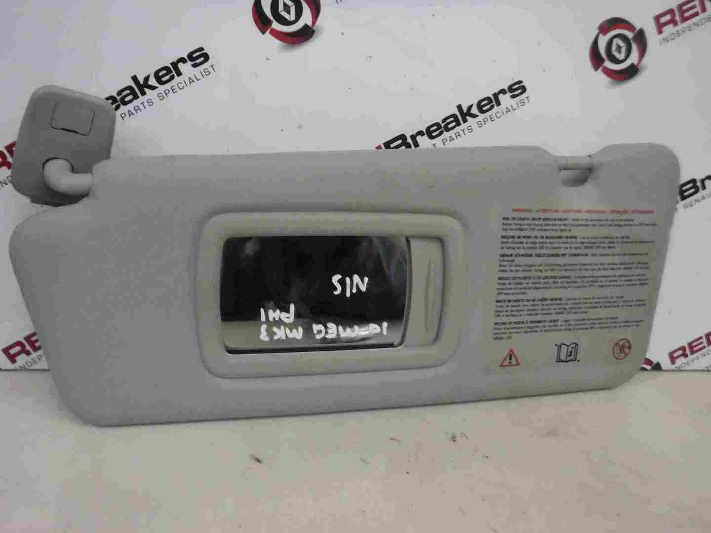 Renault Megane MK3 2008-2016 Passenger NSF Front Sunvisor Shade