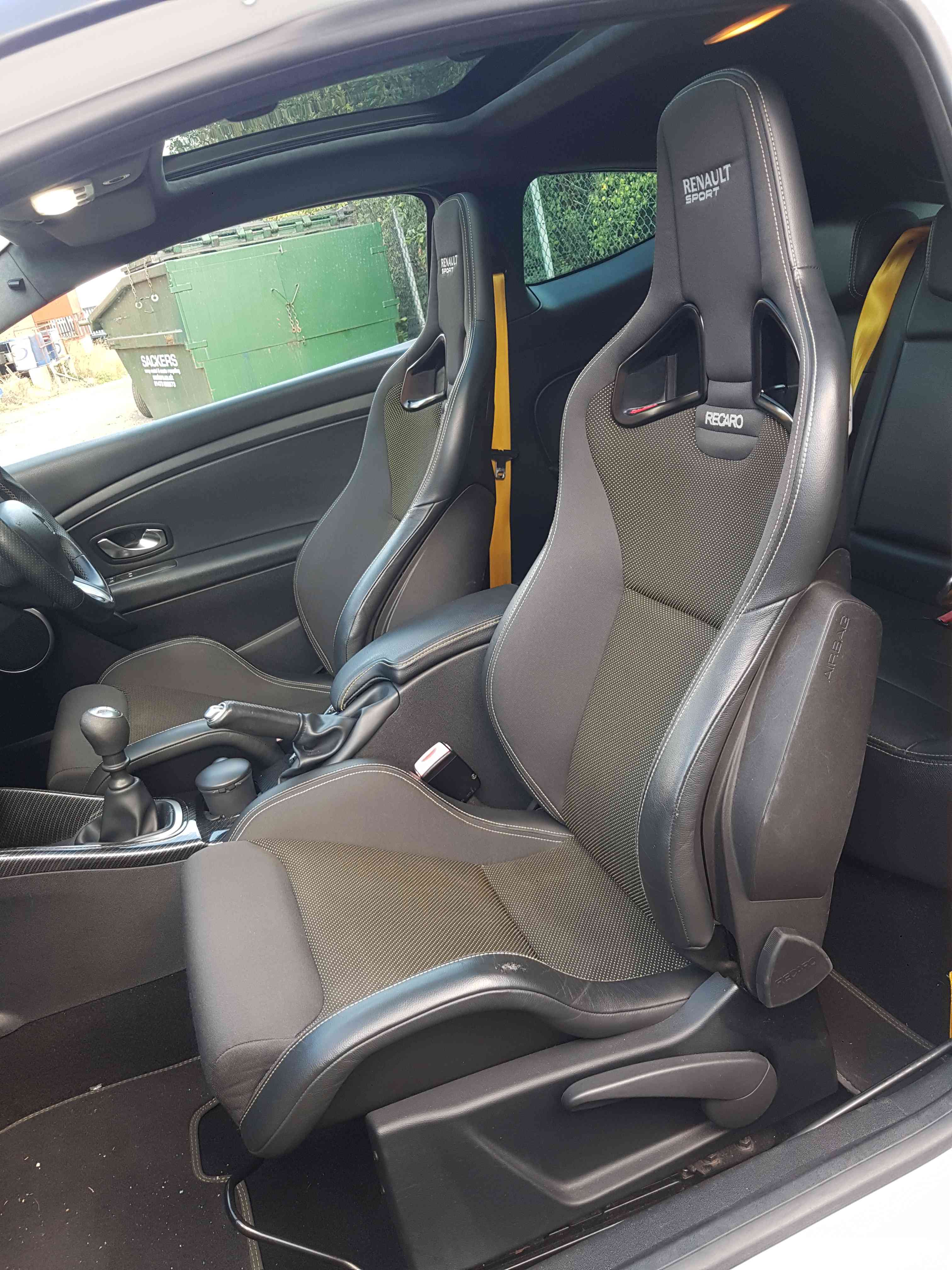 Thumb 2 Renault Megane MK3 Sport 2008-2014 Recaro Seats Leather Yellow DOT Set X2 Front