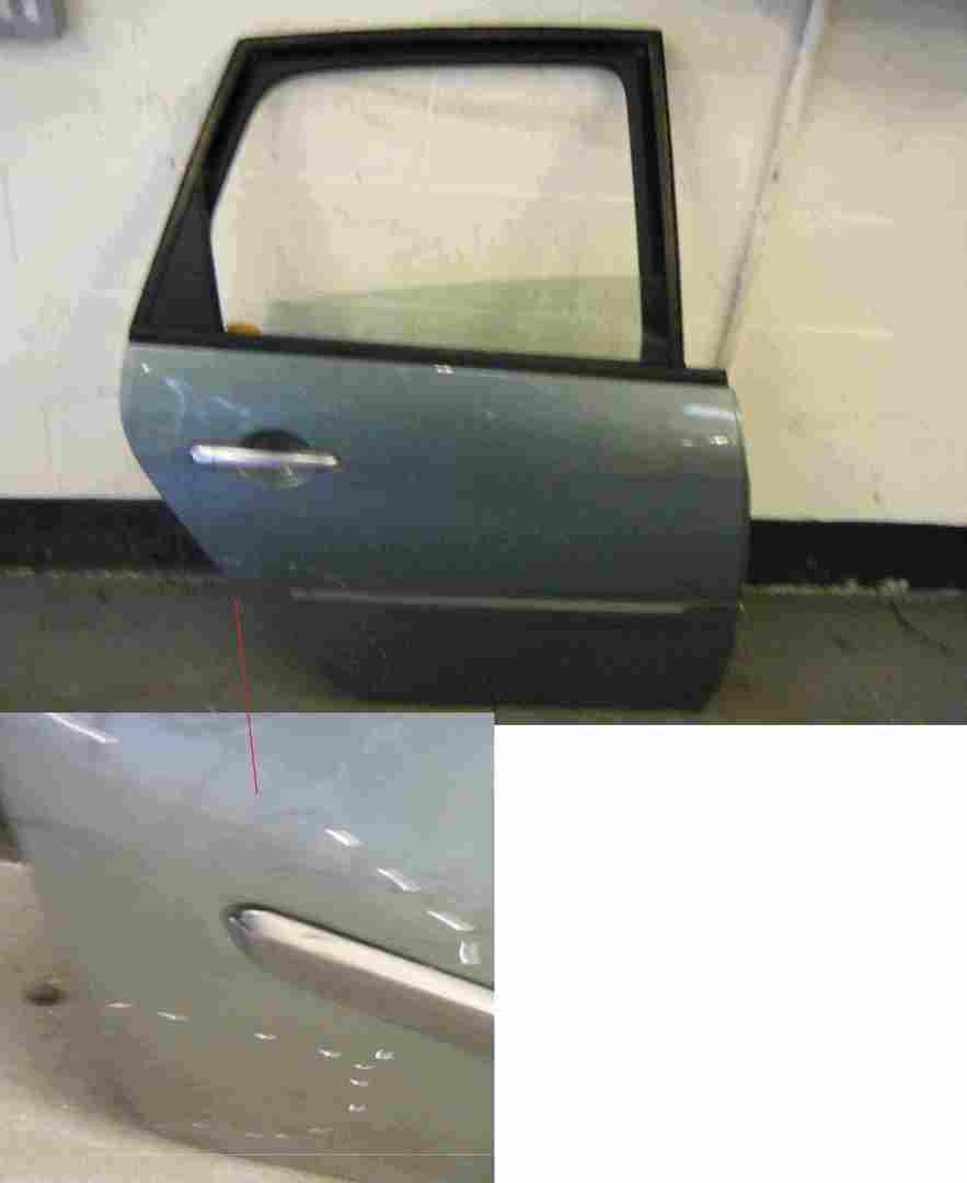 Renault Megane Scenic 03-2009 Drivers OSR Rear Door Green TED97