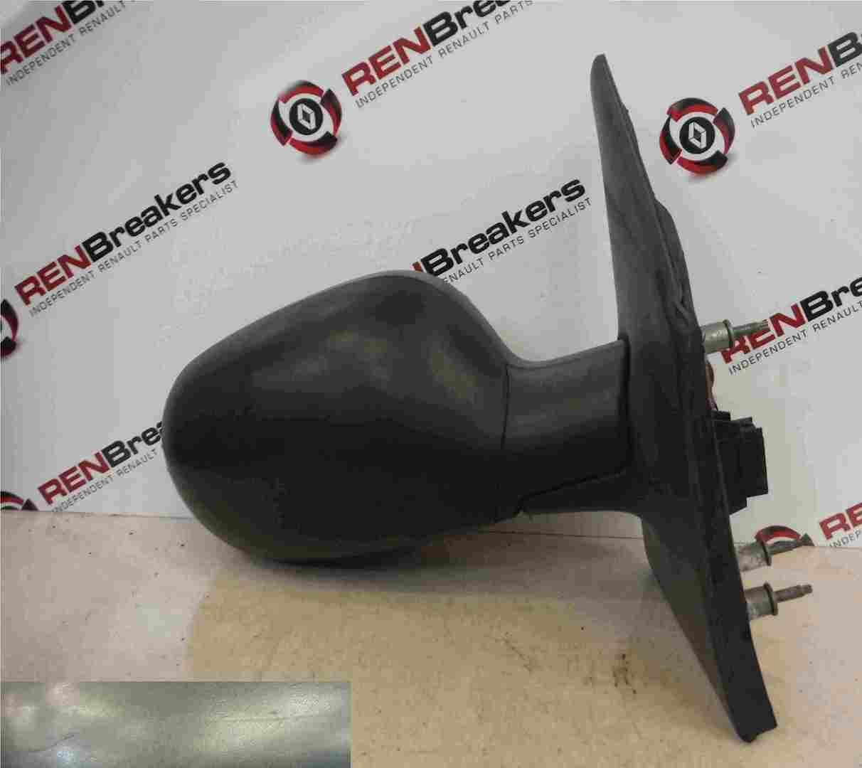 Renault Megane Scenic 1997-1999  Drivers OS Wing Mirror Black Plain Electric