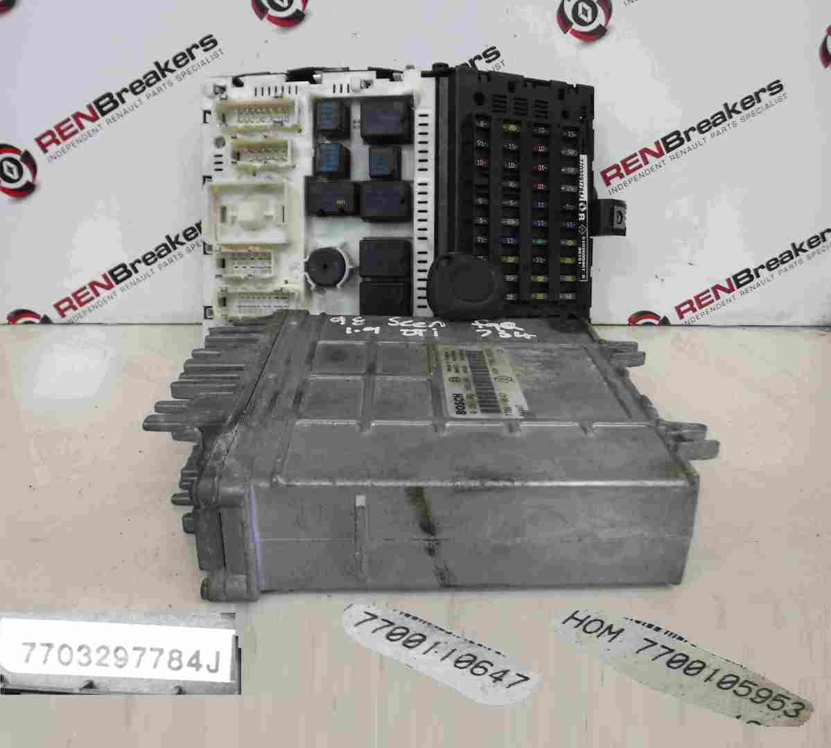 Renault Megane Scenic 1997-1999 1.9 dTi ECU SET UCH BCM Immobiliser + Key Fob