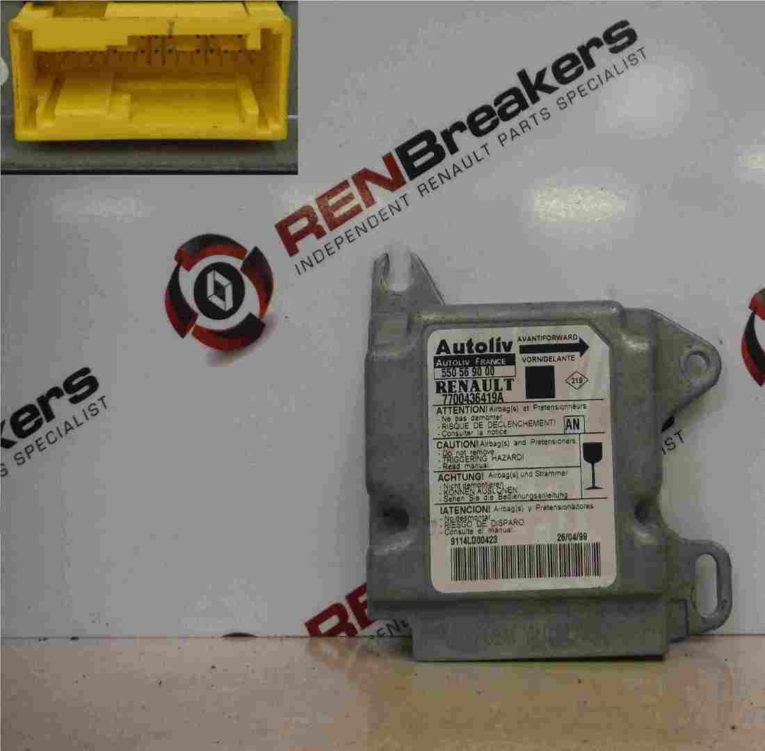 Renault Megane + Scenic 1997-1999 Airbag ECU Module 7700436419a 550569000