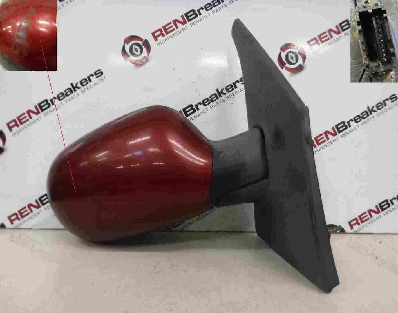 Renault Megane Scenic 1997-1999 Drivers OS Wing Mirror Red 783