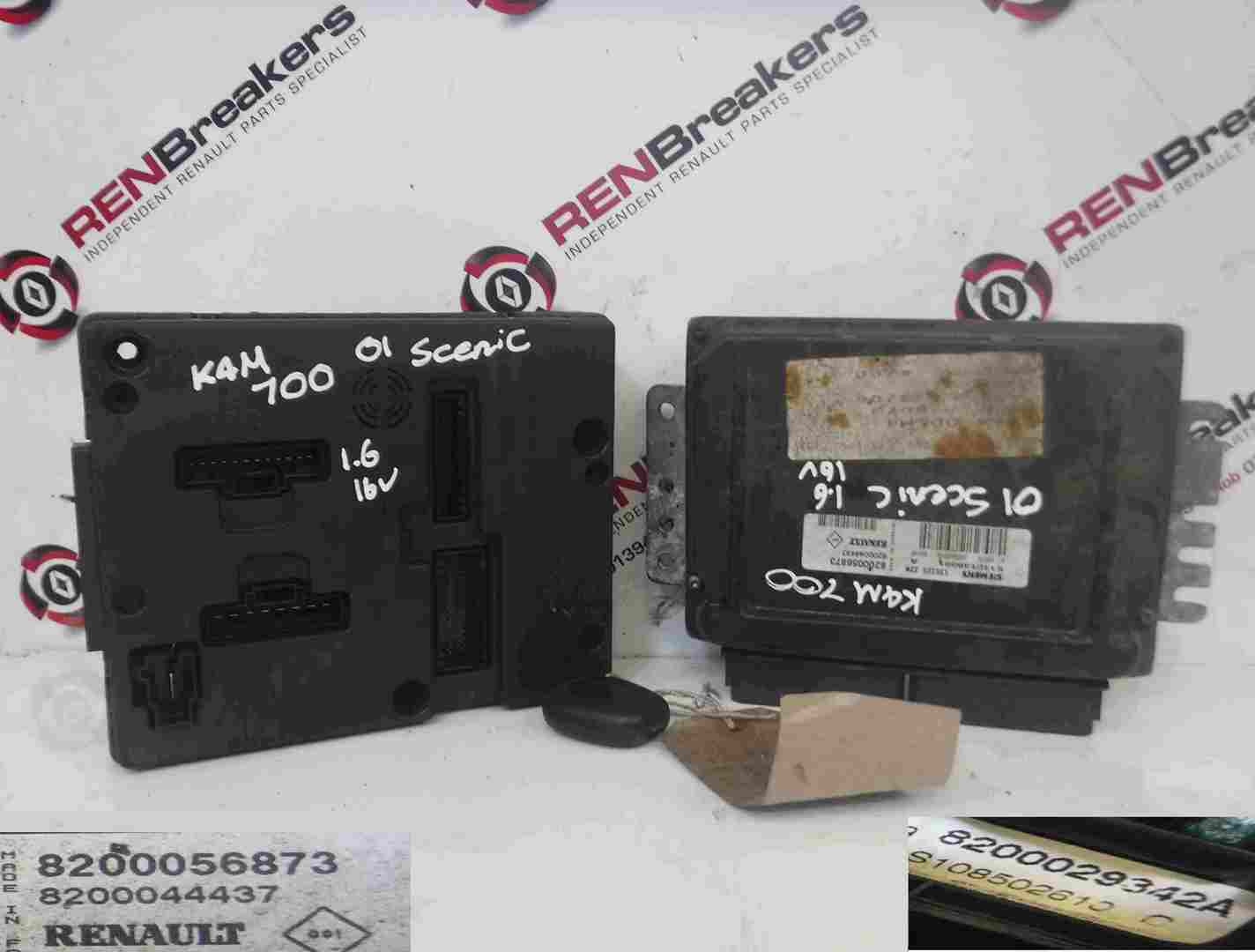 Renault Megane Scenic 1999-2003 1.6 16v ECU SET UCH BCM Immobiliser + Key Fob