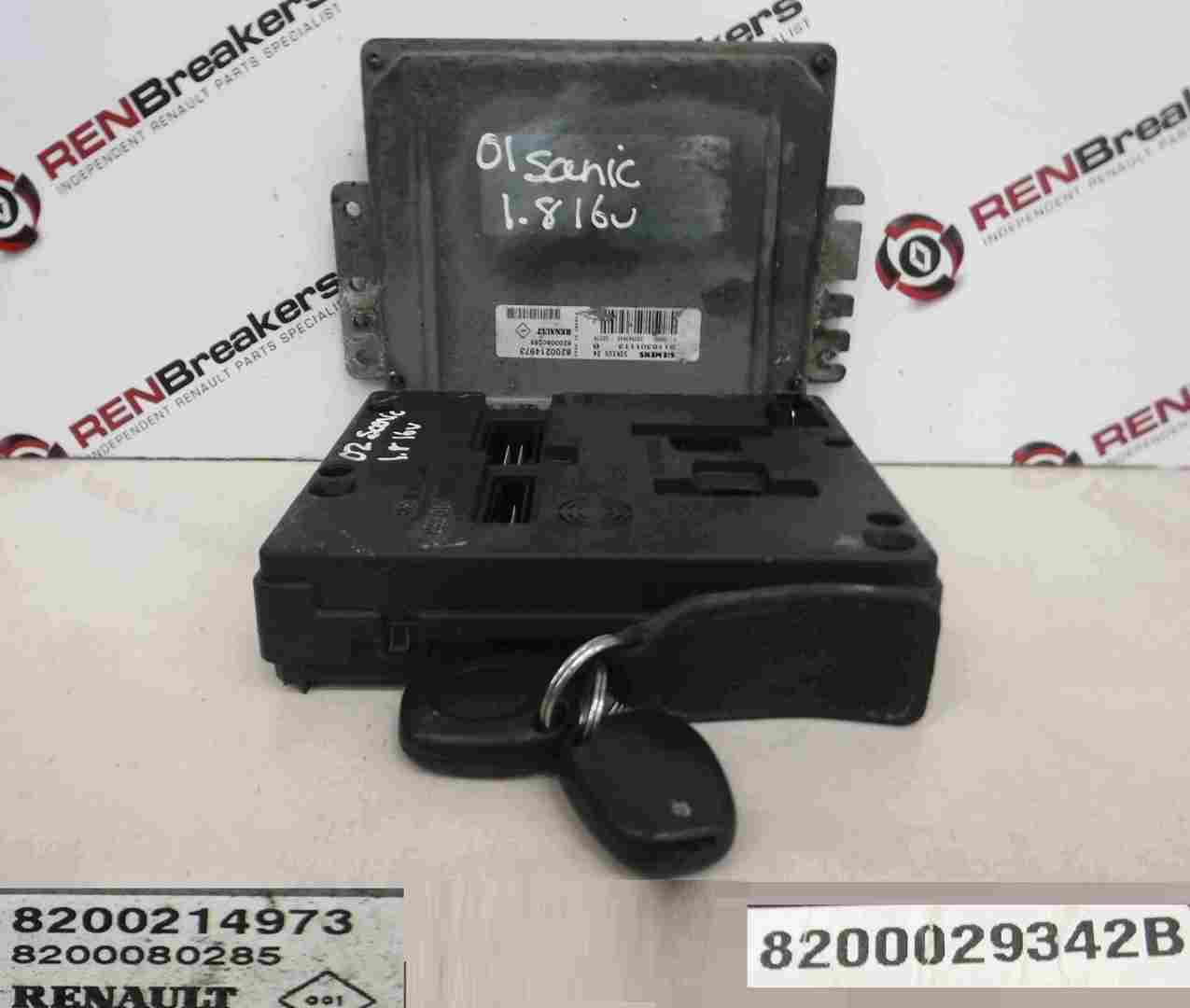 Renault Megane Scenic 1999-2003 1.8 16v ECU SET UCH Immobiliser + Key Fob