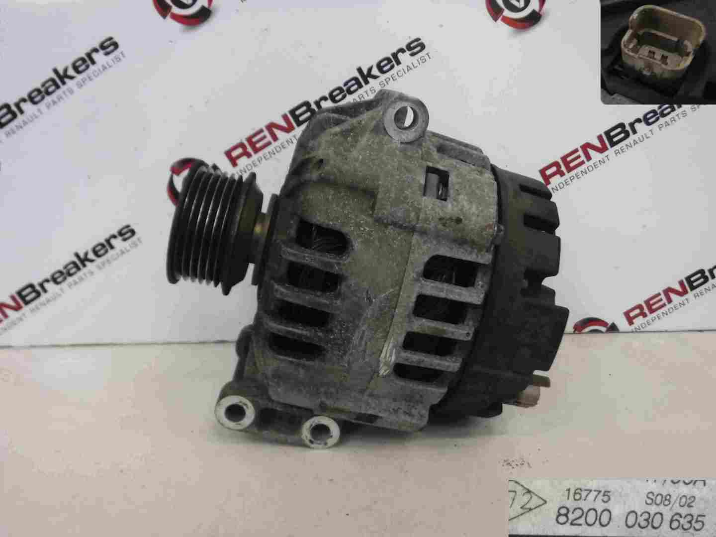 Renault Megane Scenic 1999-2003 2.0 16v Alternator F4R 744 8200030635