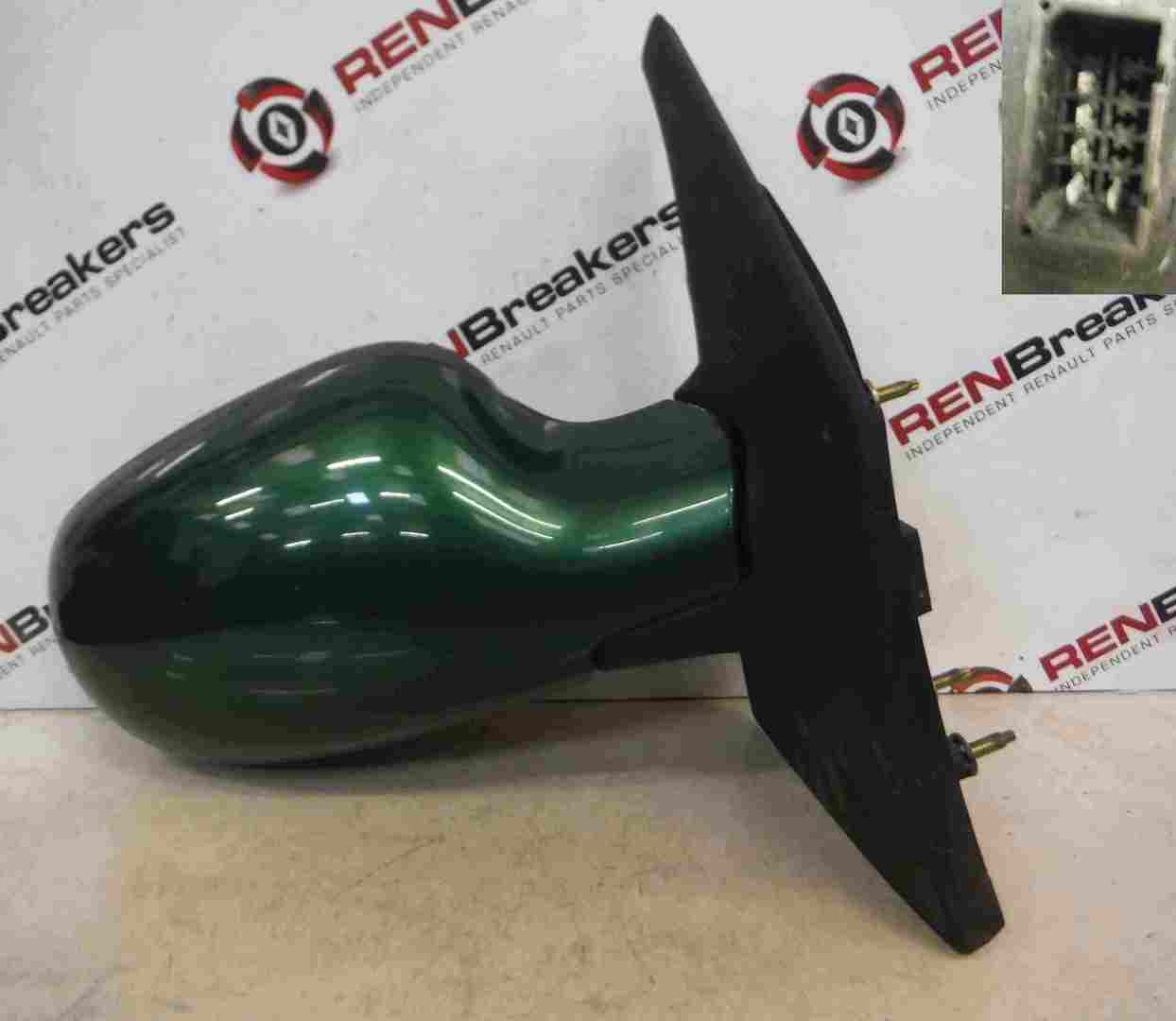 Renault Megane Scenic 1999-2003 Drivers OS Wing Mirror Green 926 Electric