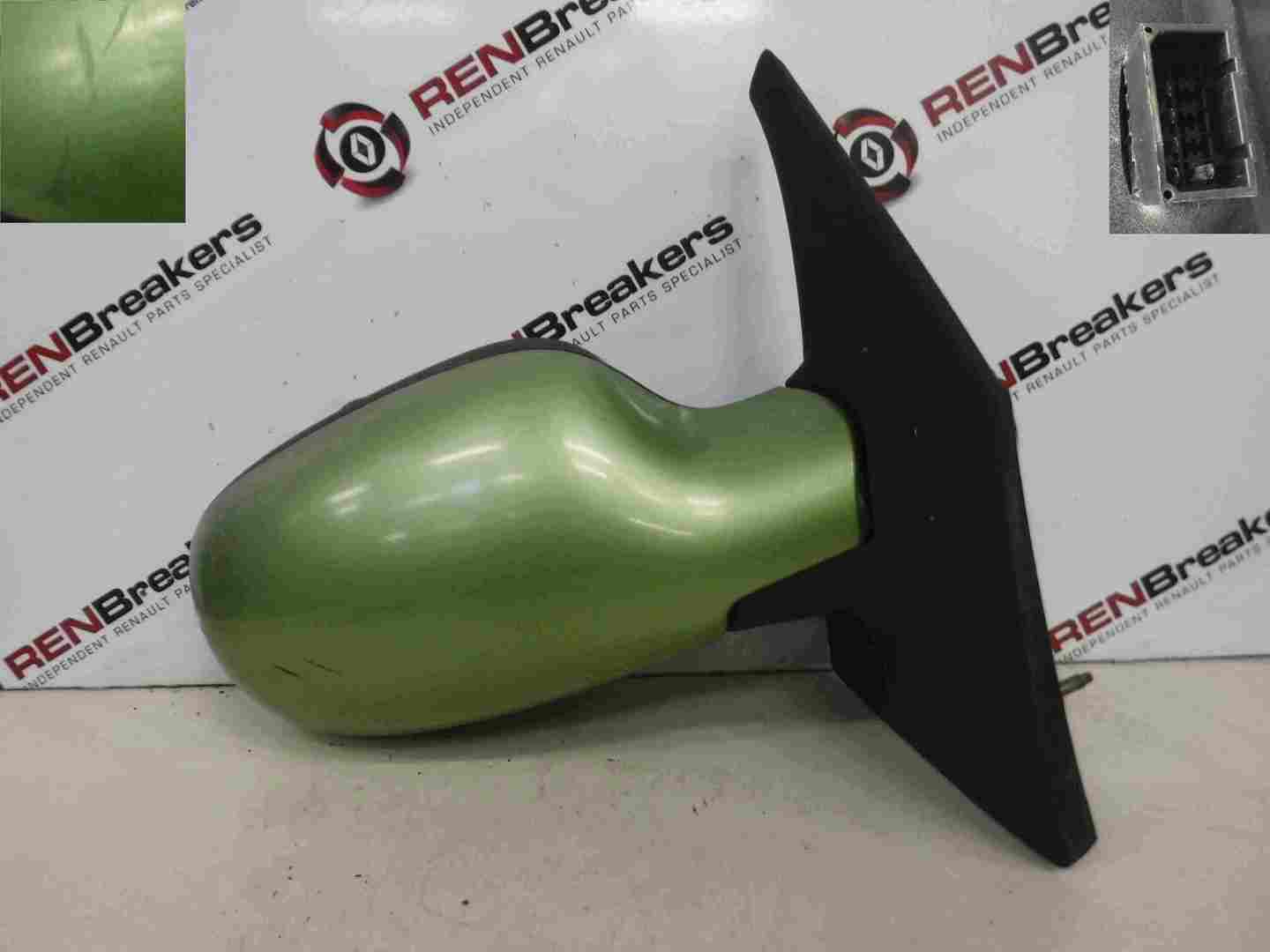 Renault Megane Scenic 1999-2003 Drivers OS Wing Mirror Green MVC99