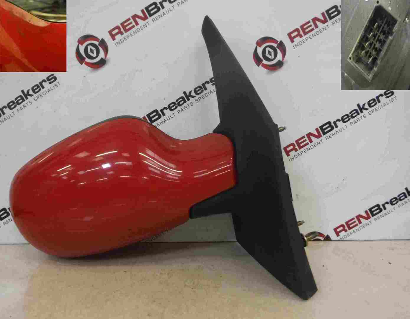 Renault Megane Scenic 1999-2003 Drivers OS Wing Mirror Red OV727
