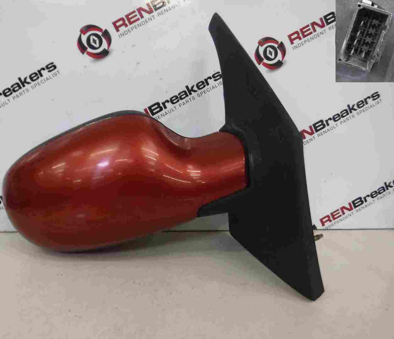 Renault Megane Scenic 1999-2003 Drivers OS Wing Mirror Red TEB76