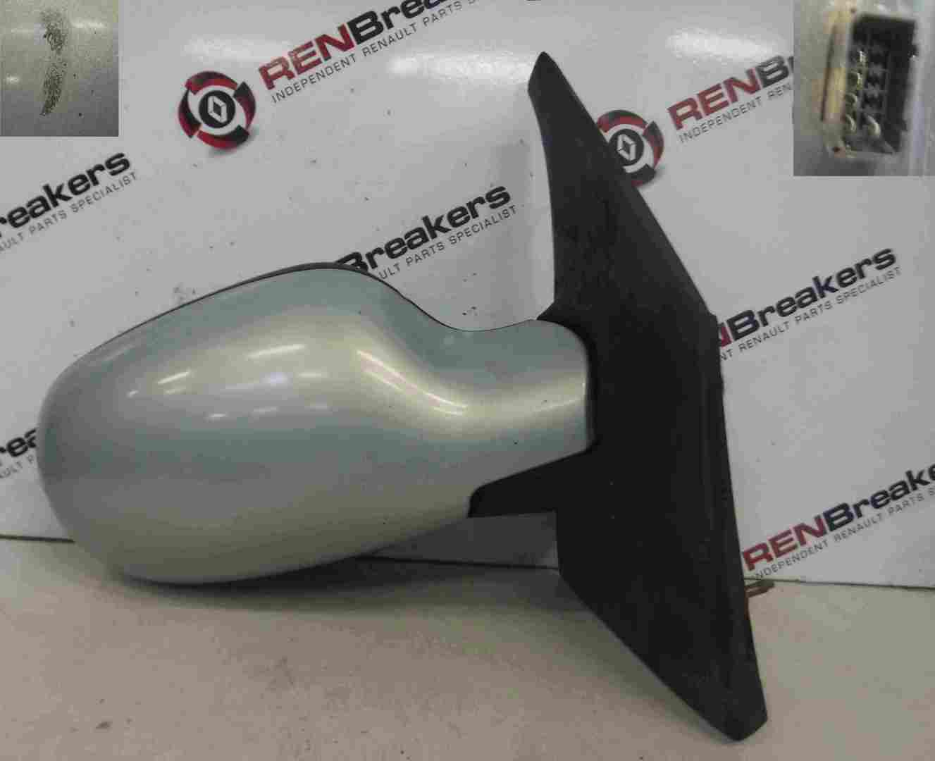 Renault Megane Scenic 1999-2003 Drivers OS Wing Mirror Silver 632