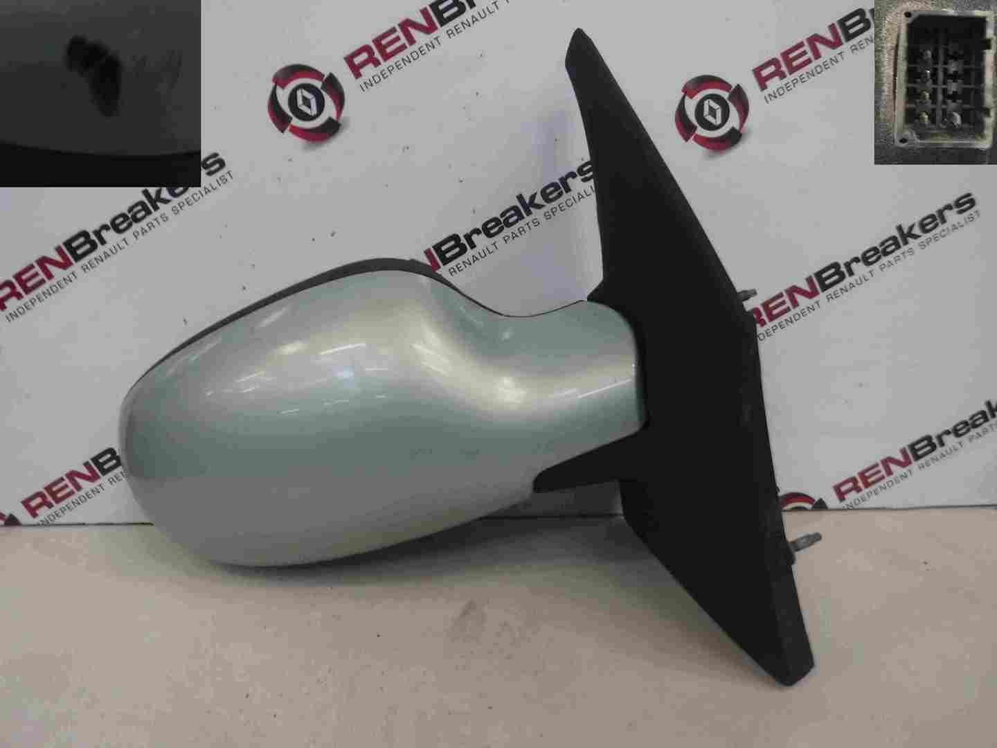 Renault Megane Scenic 1999-2003 Drivers OS Wing Mirror Silver 632
