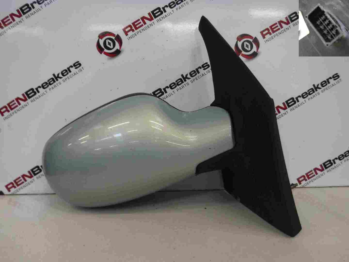 Renault Megane Scenic 1999-2003 Drivers OS Wing Mirror Silver 632