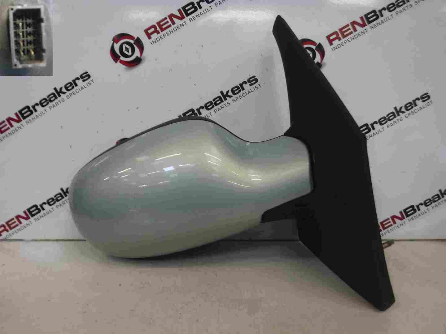 Renault Megane Scenic 1999-2003 Drivers OS Wing Mirror Silver 632