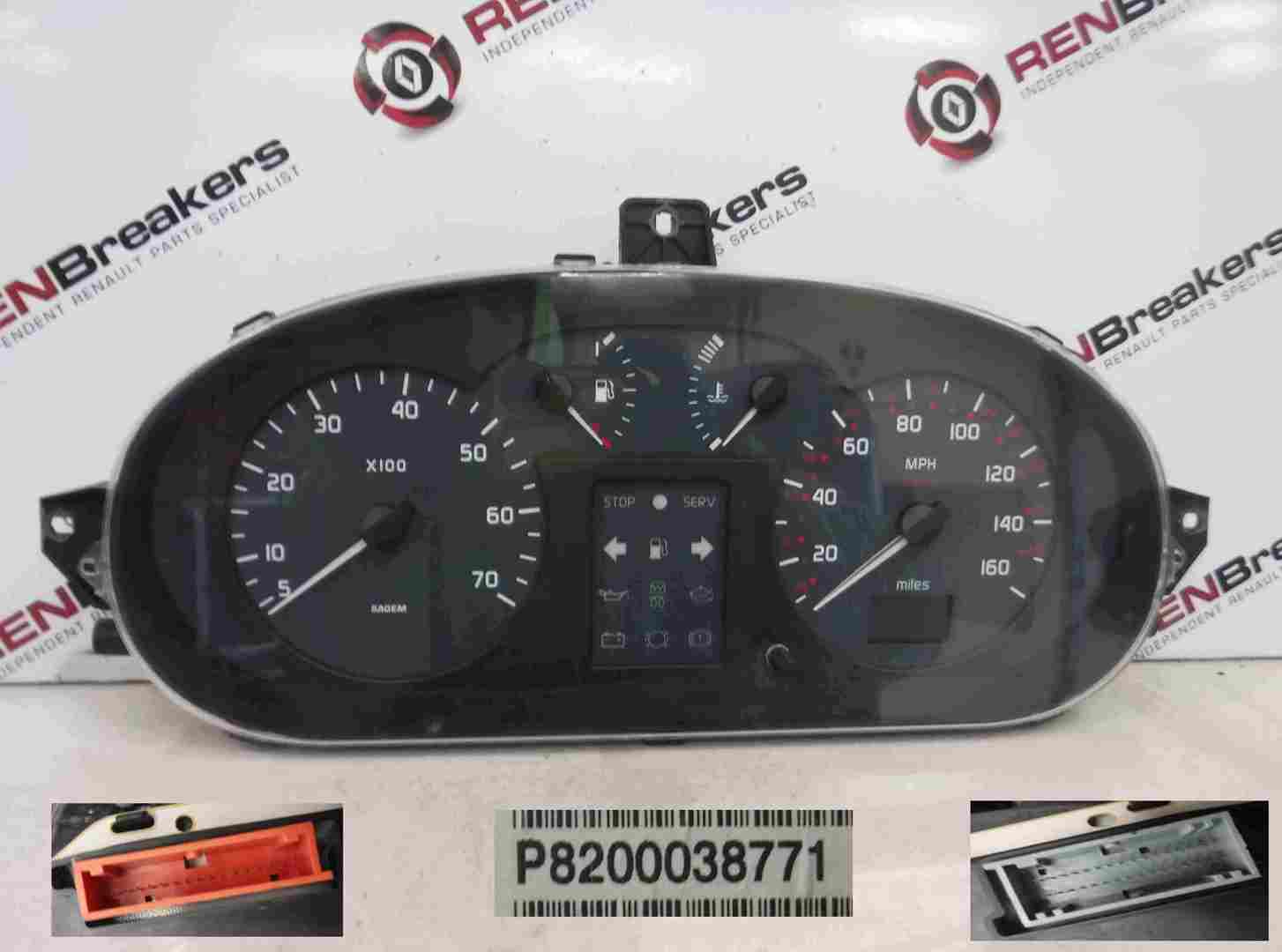 Renault Megane Scenic 1999-2003 Instrument Panel Dials Clocks 119K