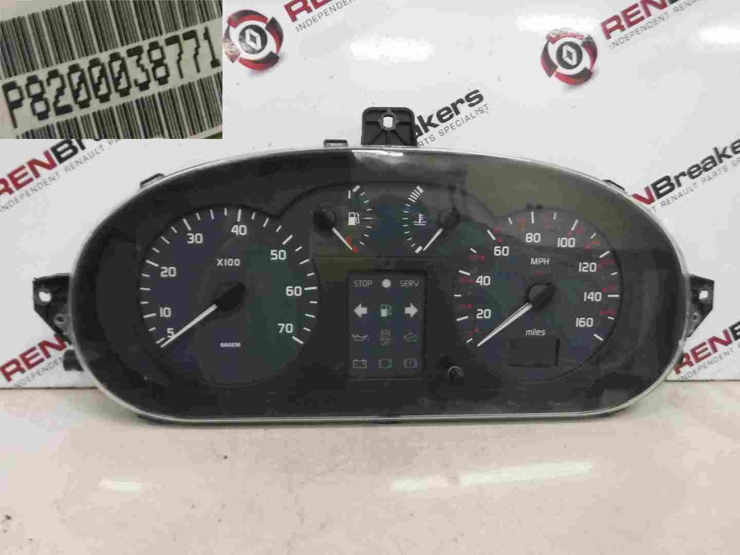 Renault Megane Scenic 1999-2003 Instrument Panel Dials Clocks Gauges 122K