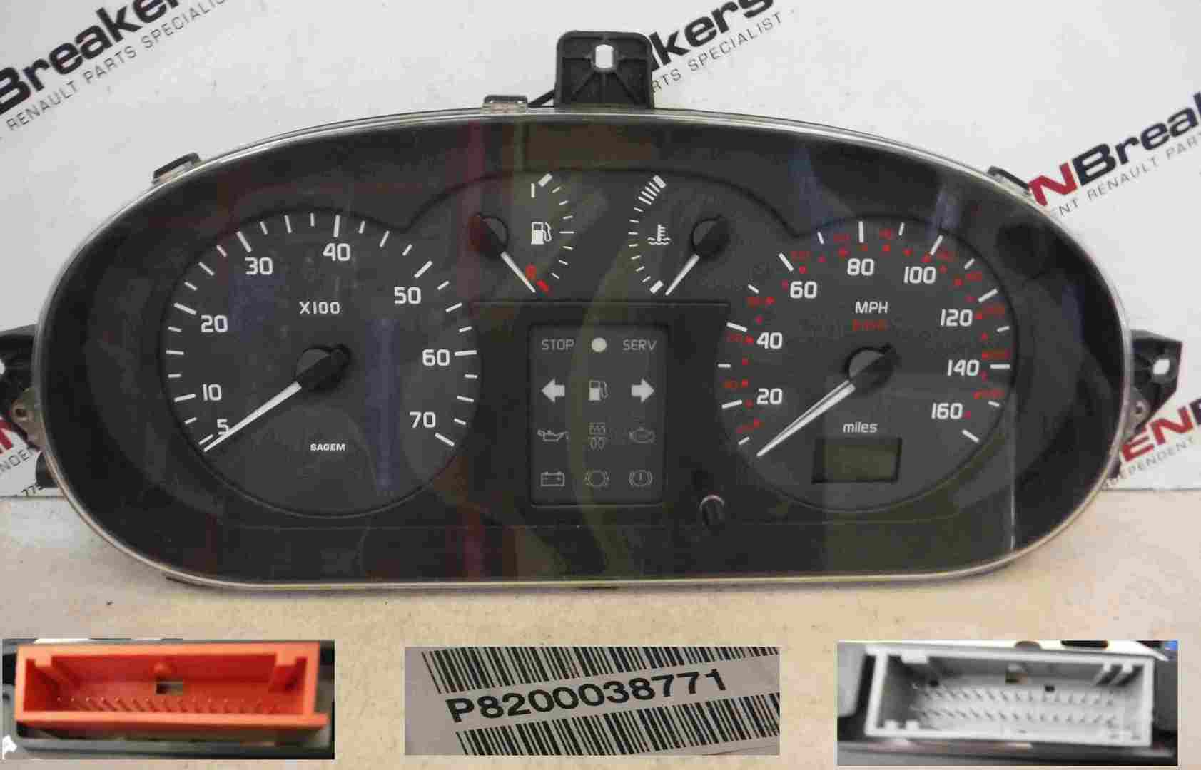 Renault Megane Scenic 1999-2003 Instrument Panel Dials Clocks Speedo 147K
