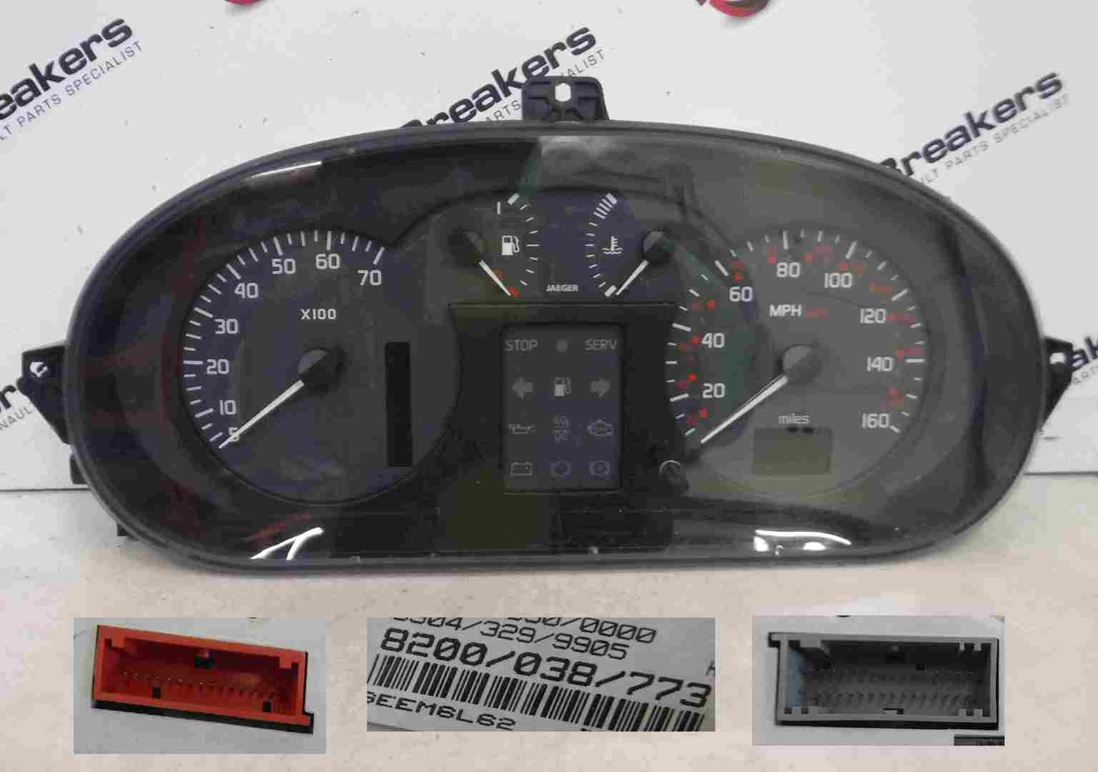 Renault Megane Scenic 1999-2003 Instrument Panel Dials Gauges Clocks 92K