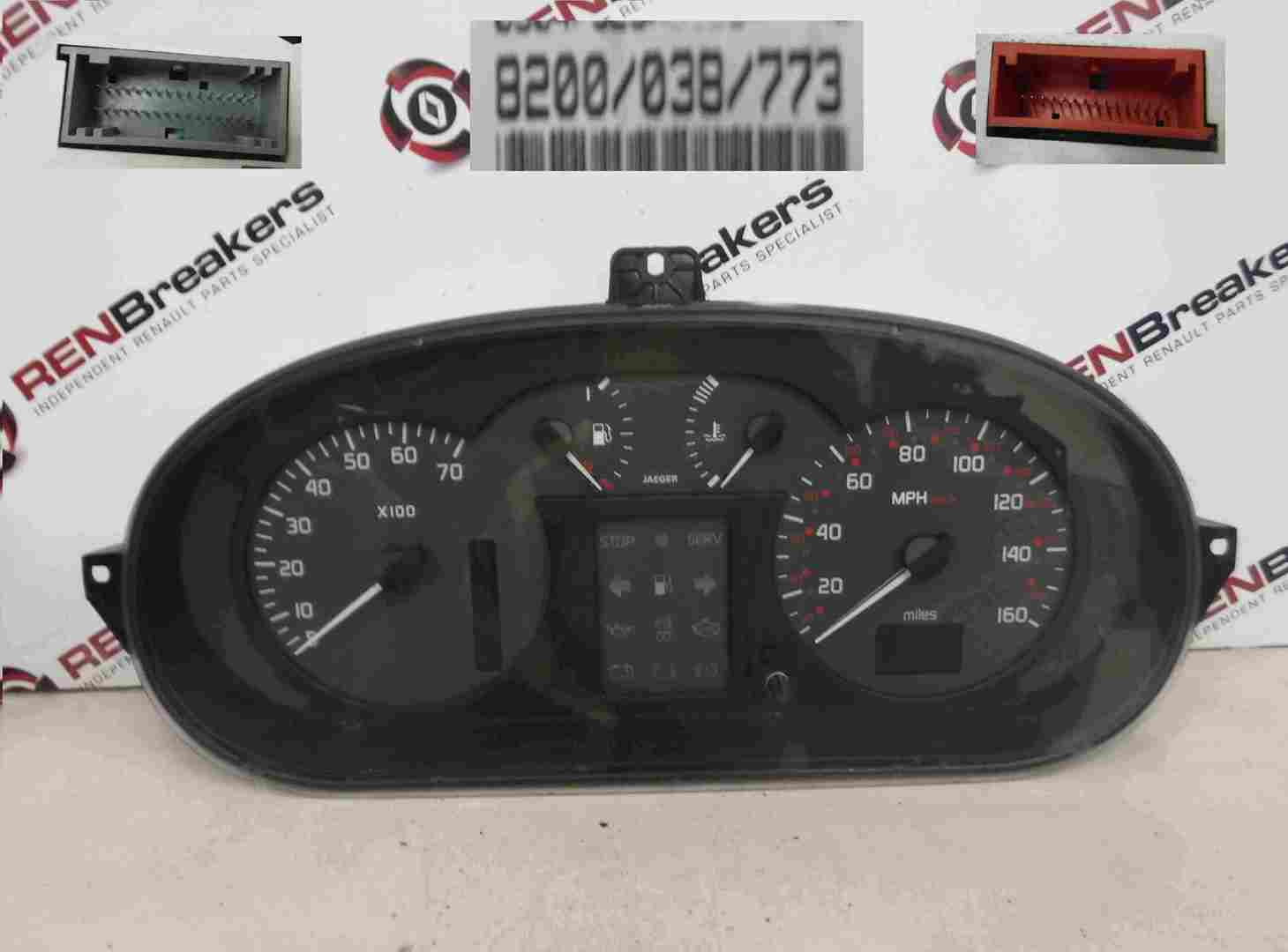 Renault Megane Scenic 1999-2003 Instrument Panel Dials Gauges Clocks Auto 89k
