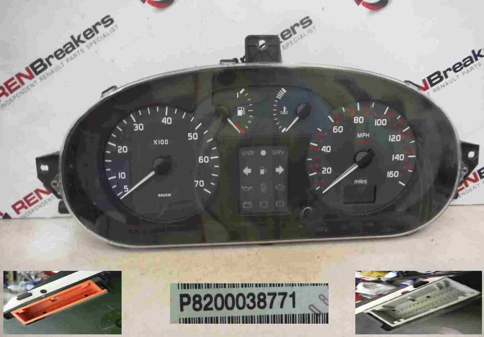 Renault Megane Scenic 1999-2003 Instrument Panel Dials Gauges Speedo 123K
