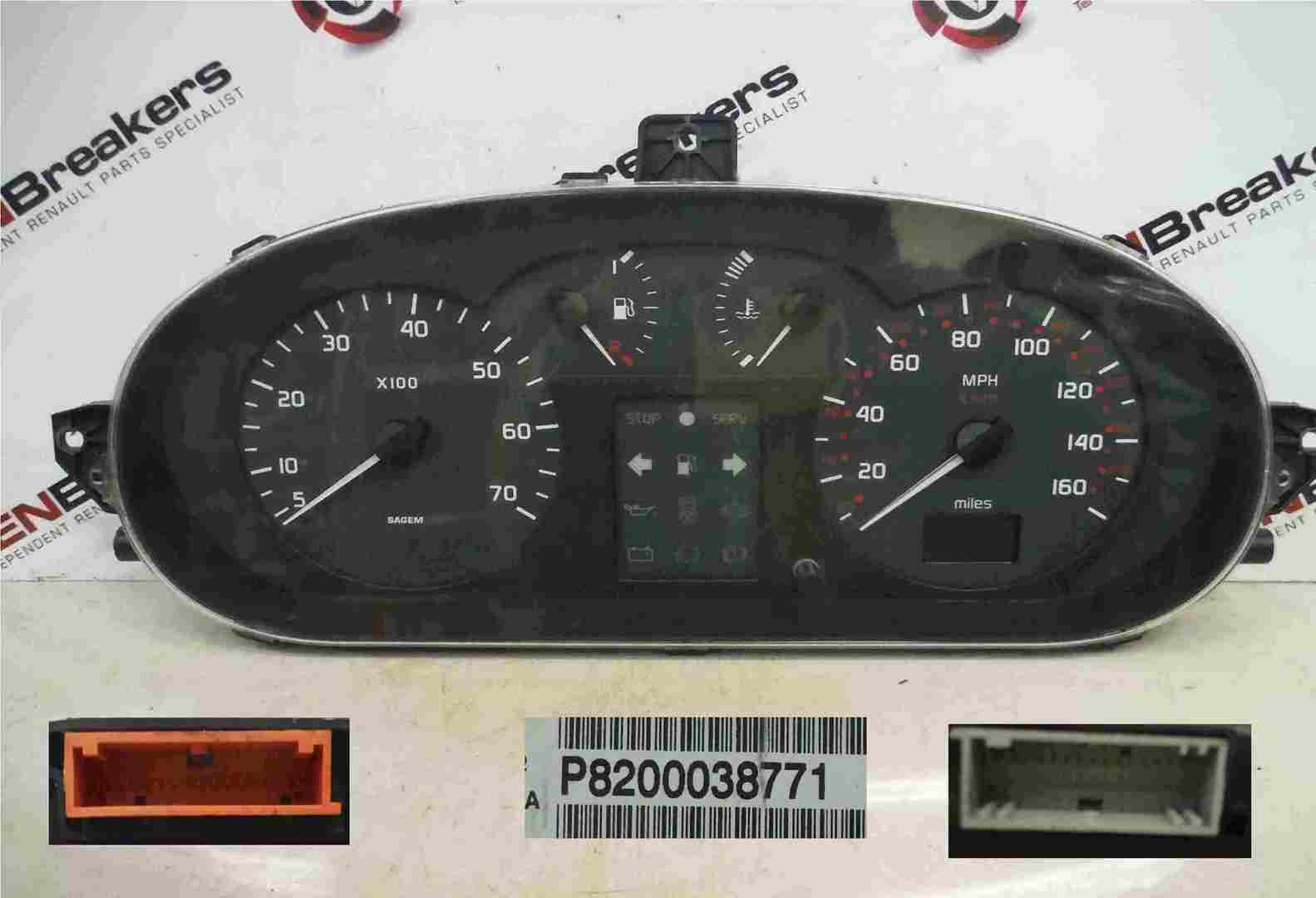 Renault Megane Scenic 1999-2003 Instrument Panel Dials Gauges Speedo 145K