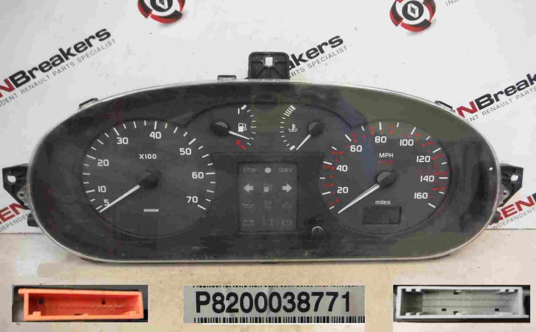 Renault Megane Scenic 1999-2003 Instrument Panel Dials Gauges Speedo 85K