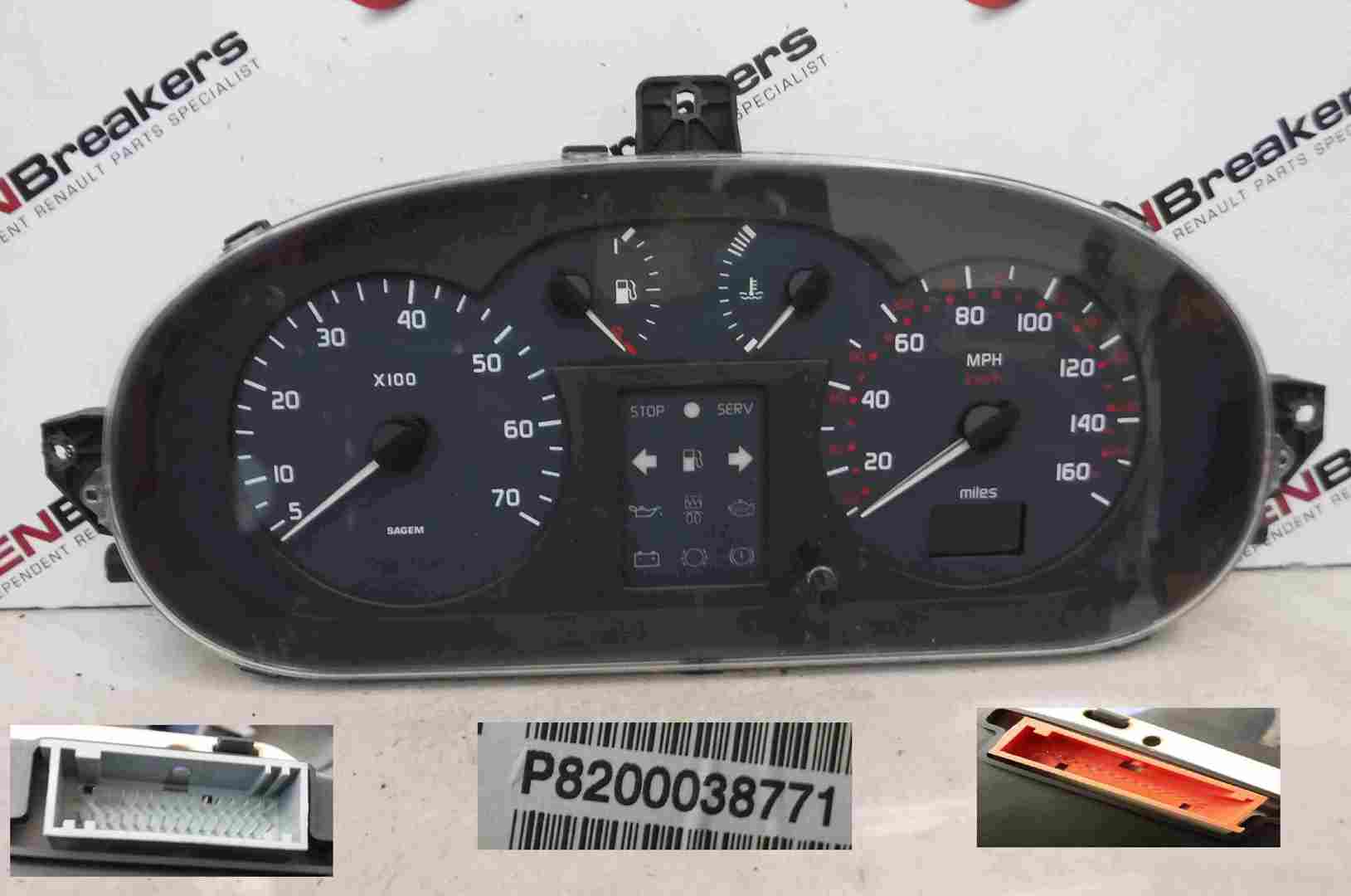 Renault Megane Scenic 1999-2003 Instrument Panel Dials Gauges Speedo Clocks 147K