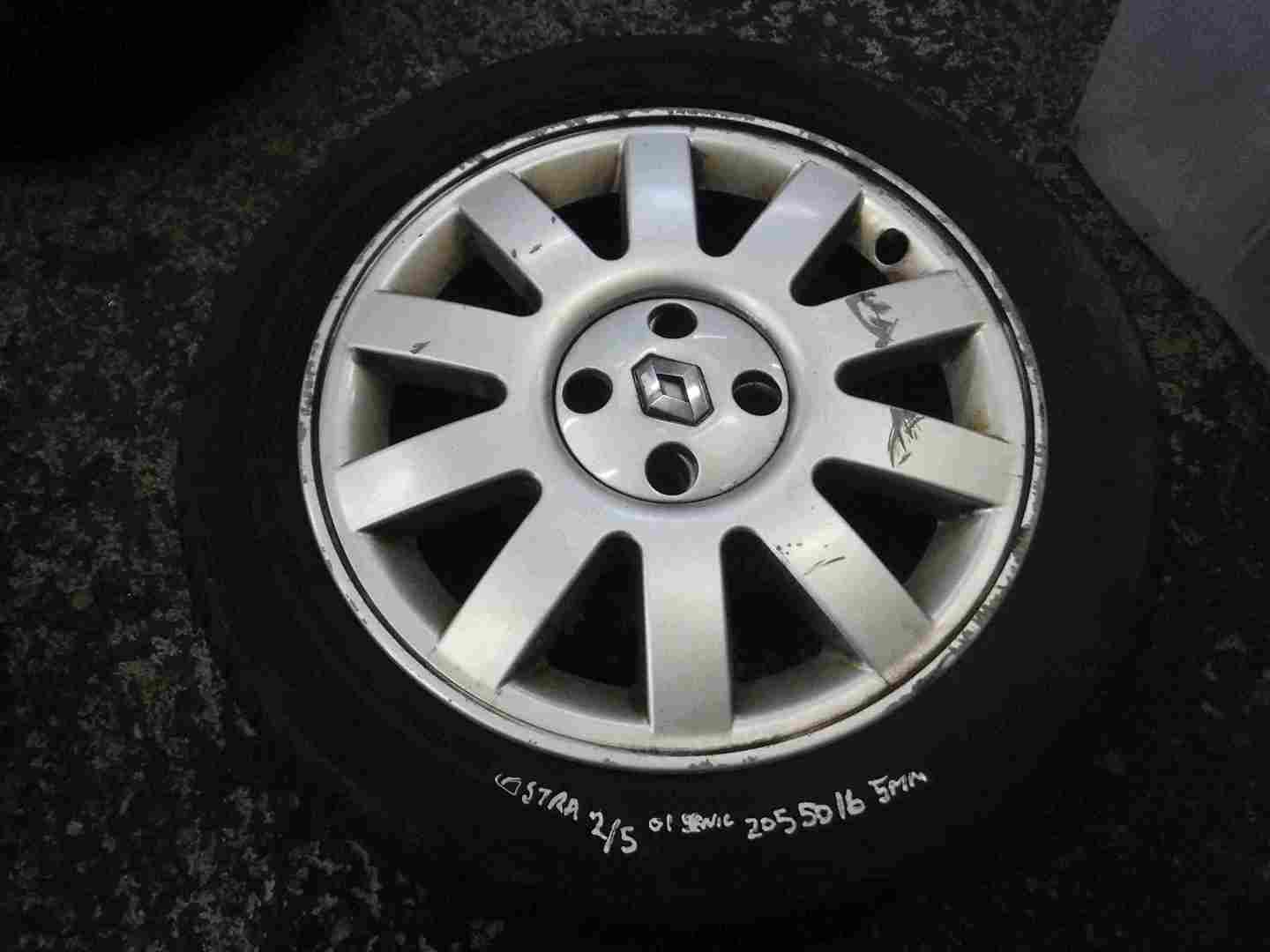 Renault Megane Scenic 1999-2003 Ostra Alloy Wheel + Tyre 205 50 16 5mm Tread