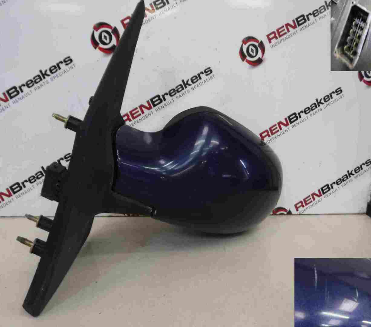 Renault Megane Scenic 1999-2003 Passenger NS Wing Mirror Blue TEF43