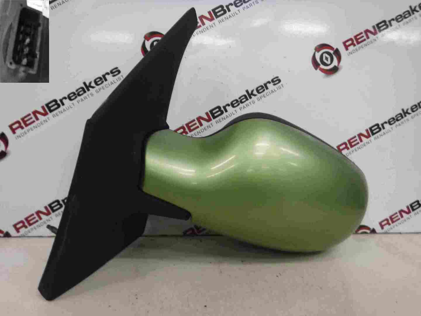 Renault Megane Scenic 1999-2003 Passenger NS Wing Mirror Green MVC99