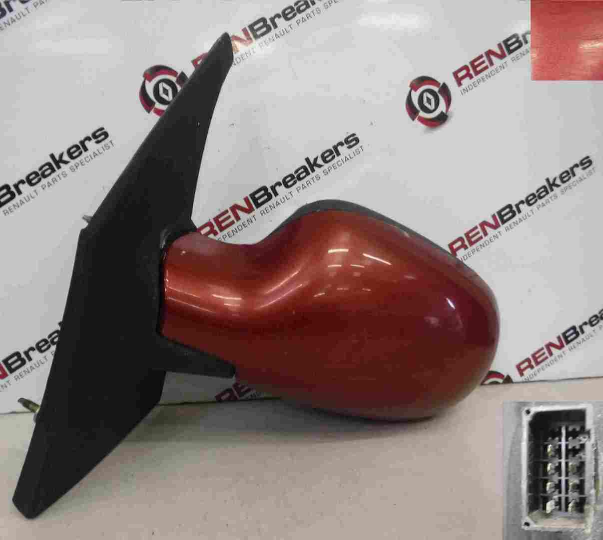 Renault Megane Scenic 1999-2003 Passenger NS Wing Mirror Red TEB76