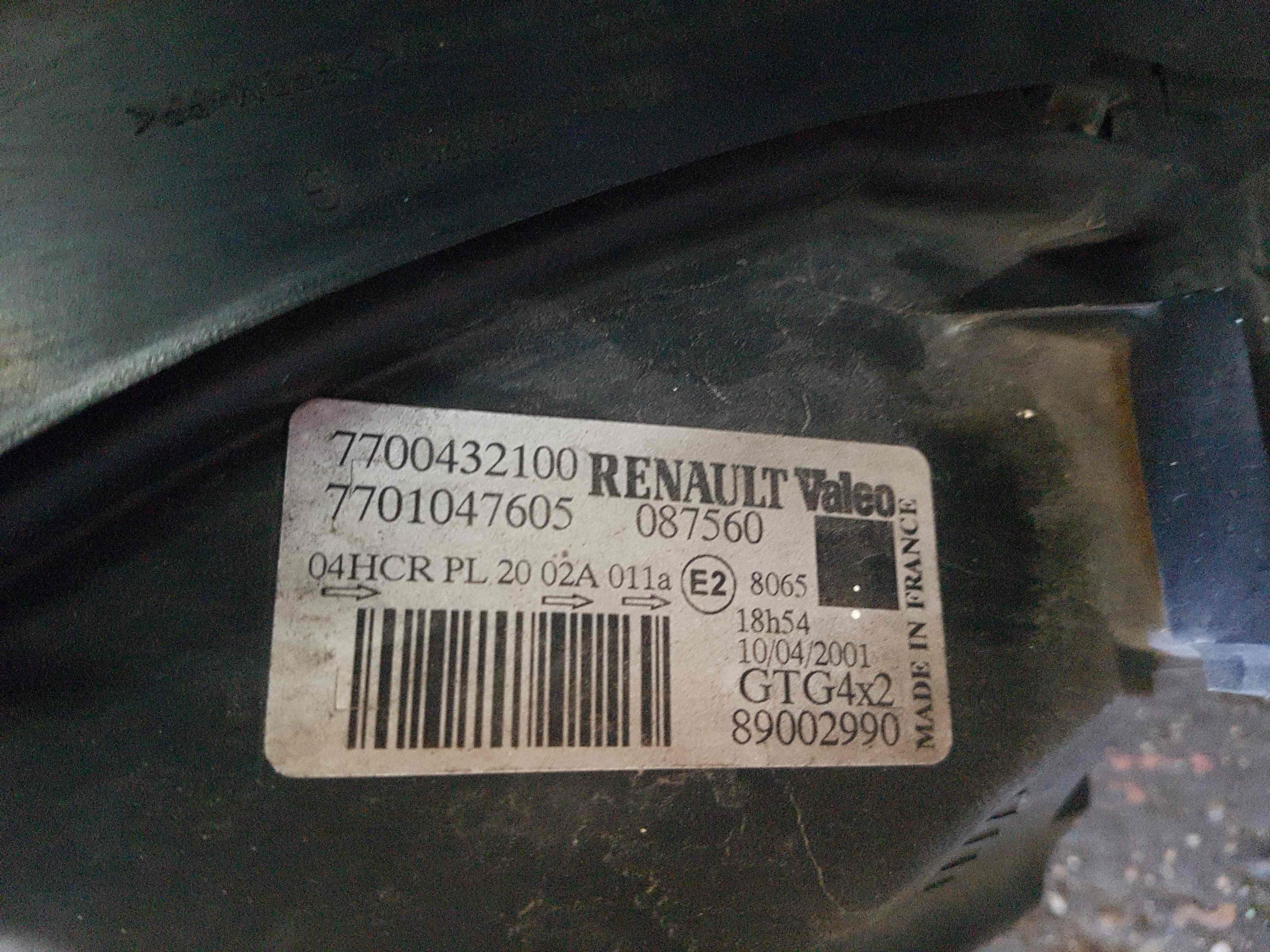 Thumb 5 Renault Megane Scenic 1999-2003 Passenger NSF Front Headlight Lamp 7700432100