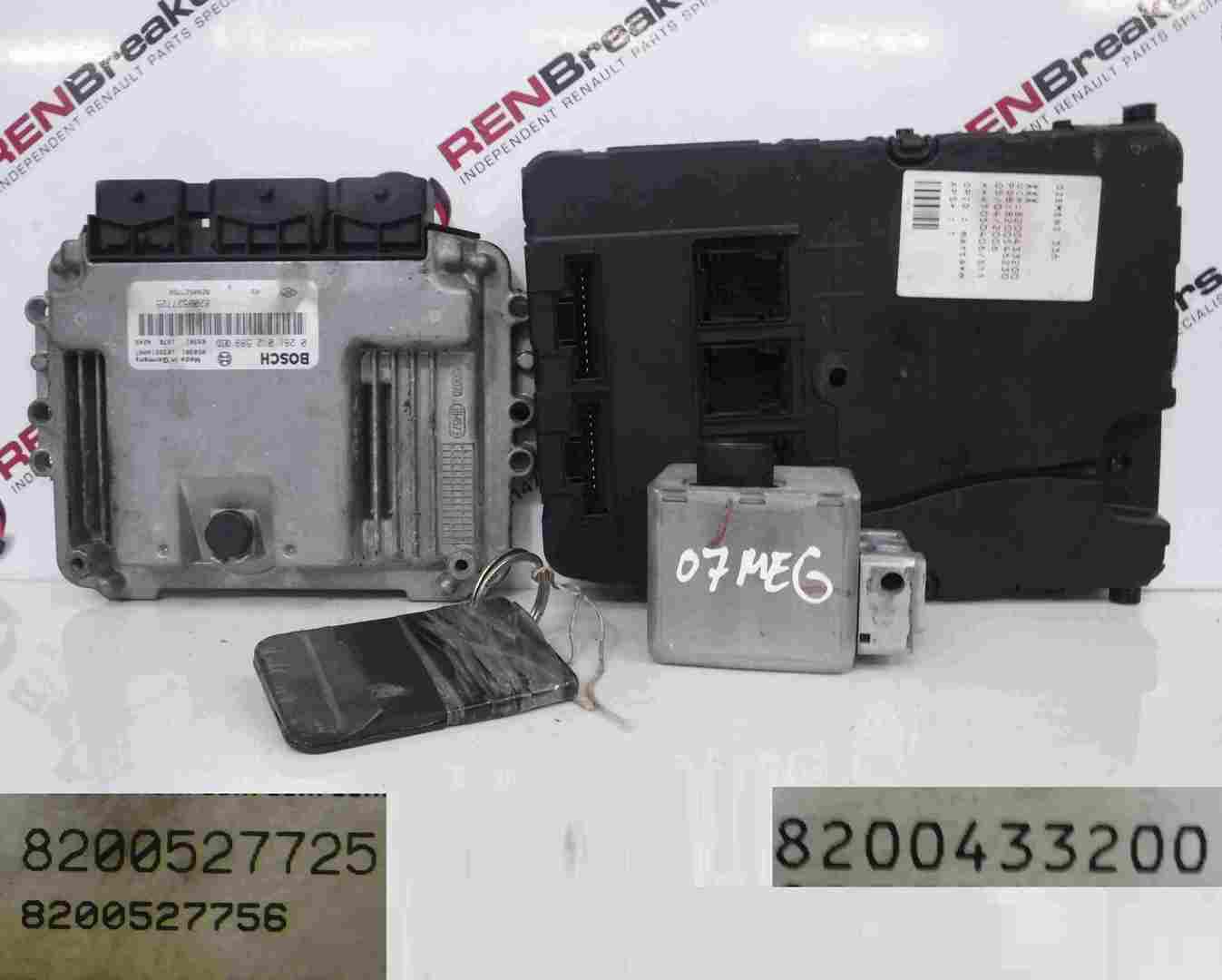 Renault Megane Scenic 2002-2008 1.9 dCi ECU SET UCH BCM Immobiliser + Key Card