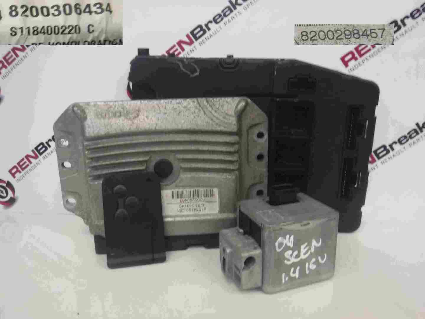 Renault Megane Scenic 2003-2009 1.4 16v ECU Set Kit UCH BCM BSI + Key Card