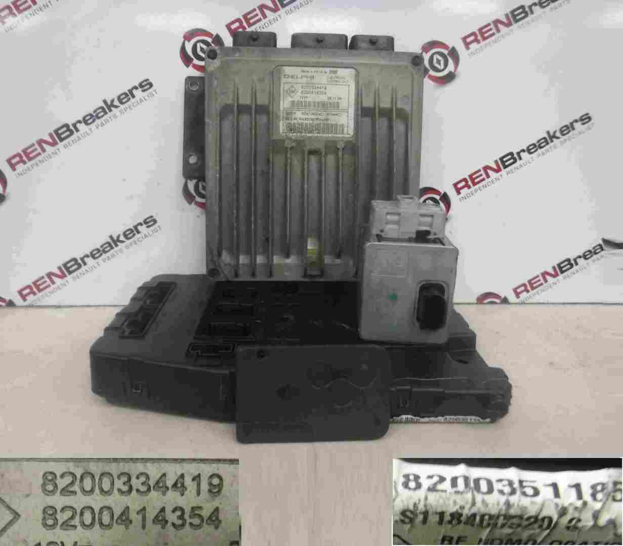Renault Megane Scenic 2003-2009 1.5 dCi ECU SET UCH BCM Immobiliser + Key Card