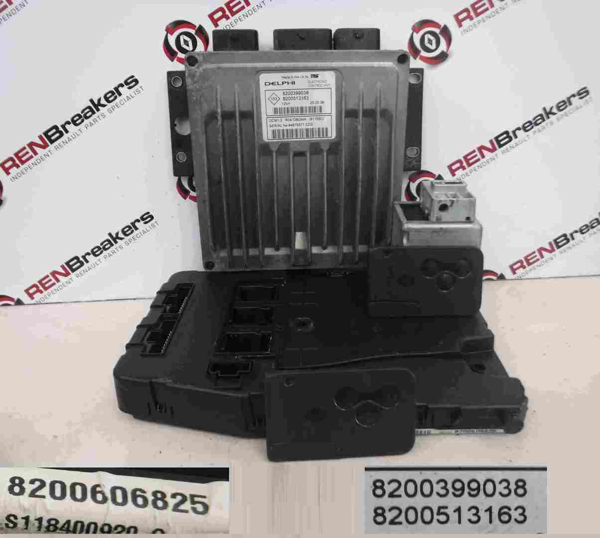 Renault Megane Scenic 2003-2009 1.5 dCi ECU SET UCH BCM Immobiliser + Key Card
