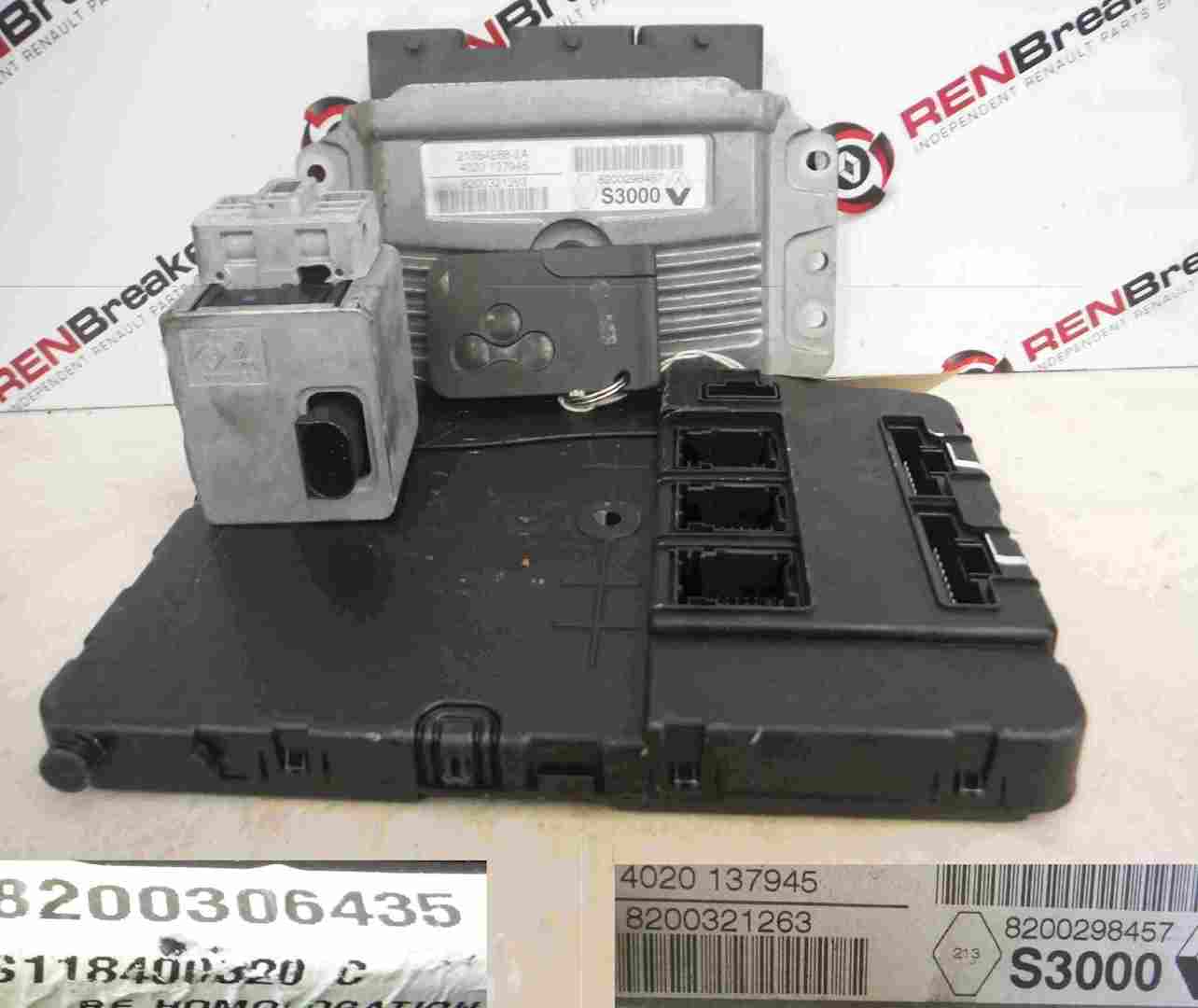 Renault Megane Scenic 2003-2009 1.6 16v Automatic ECU SET UCH BCM + Key Card