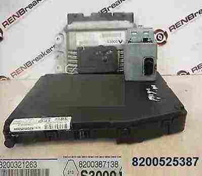 Renault Megane Scenic 2003-2009 1.6 16v ECU SET UCH BCM Immobiliser   Key Card