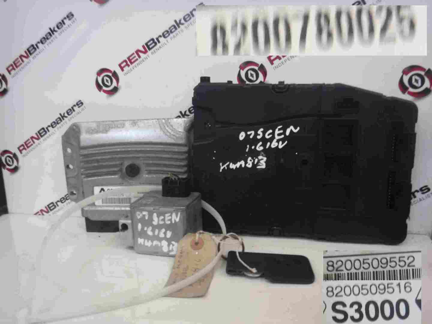 Renault Megane Scenic 2003-2009 1.6 16v ECU Set Kit UCH BCM BSI + Key Card